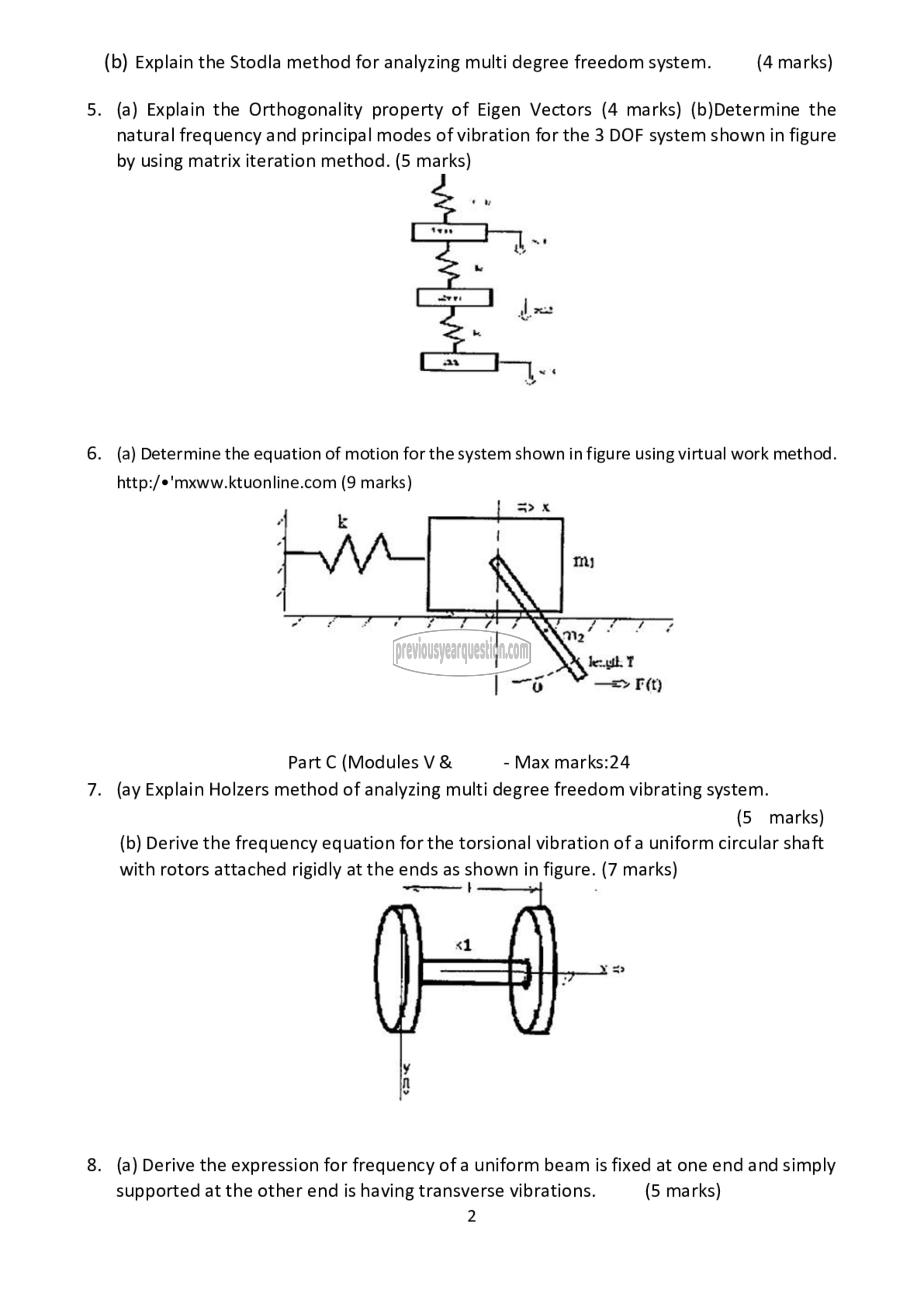 Question Paper - Advanced Theory of Vibration-2