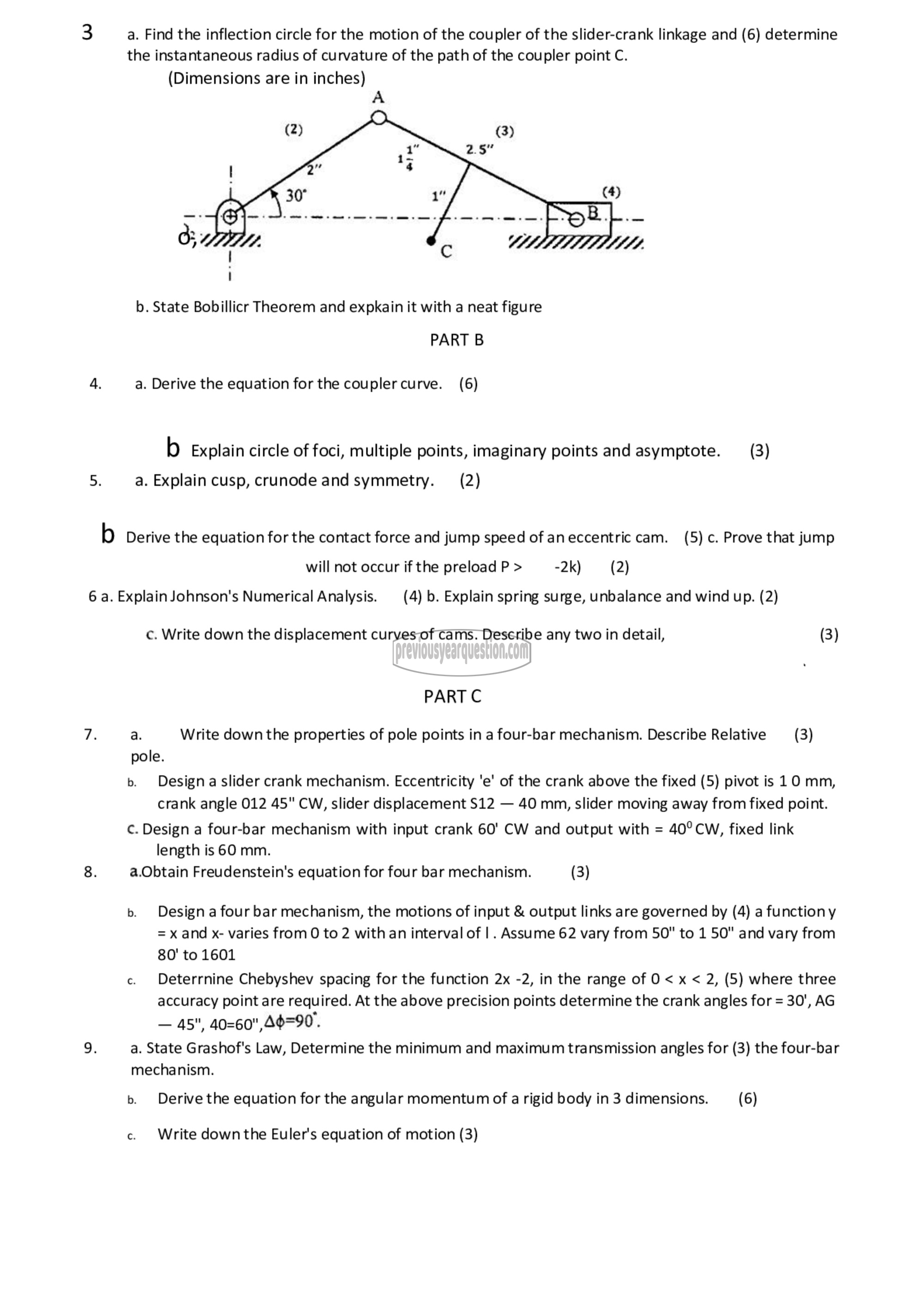 Question Paper - Advanced Theory of Mechanisms-2