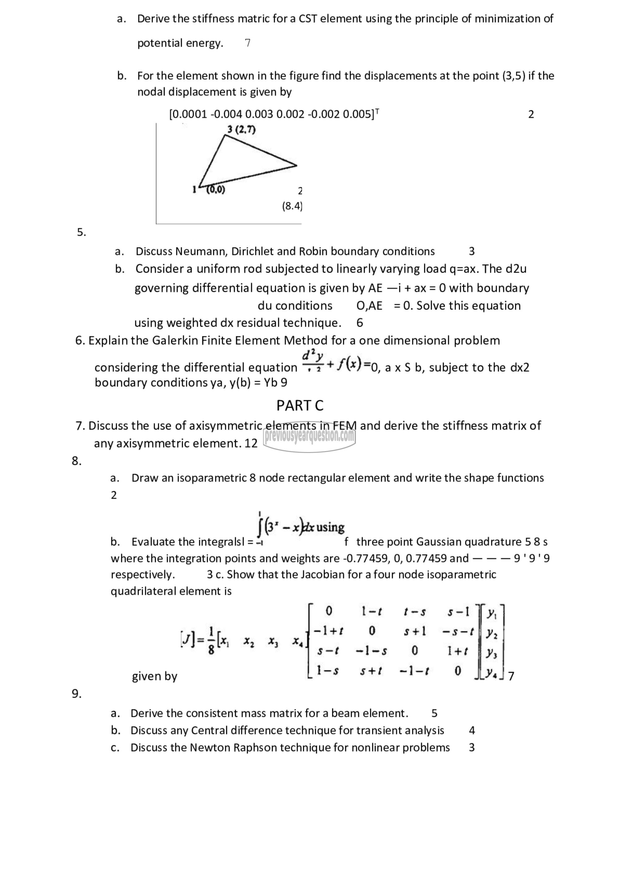 Question Paper - Finite Element Method-2