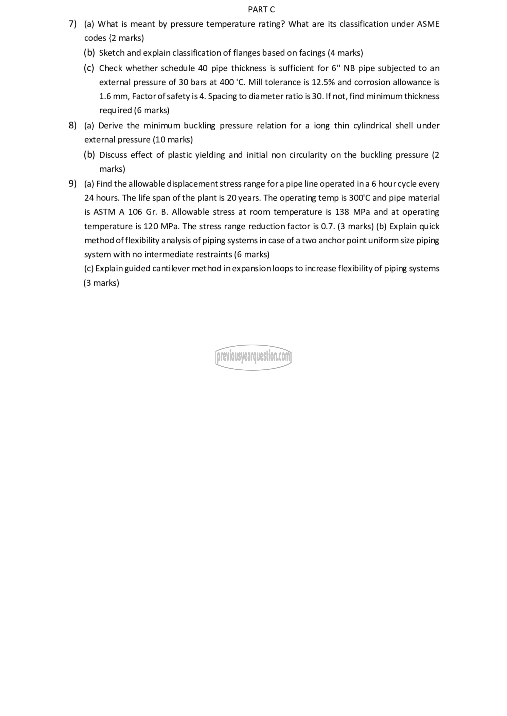 Question Paper - Design of Pressure Vessels and Piping-2