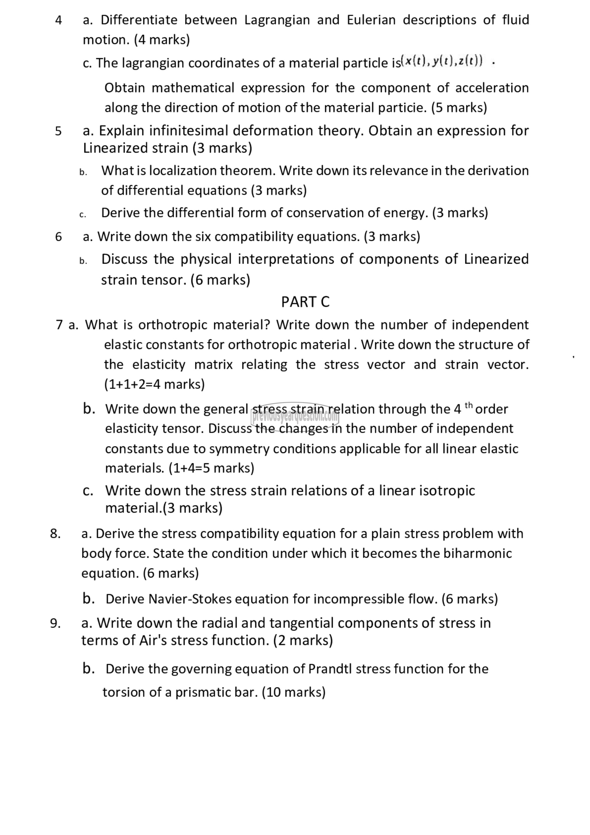 Question Paper - Continuum Mechanics-2