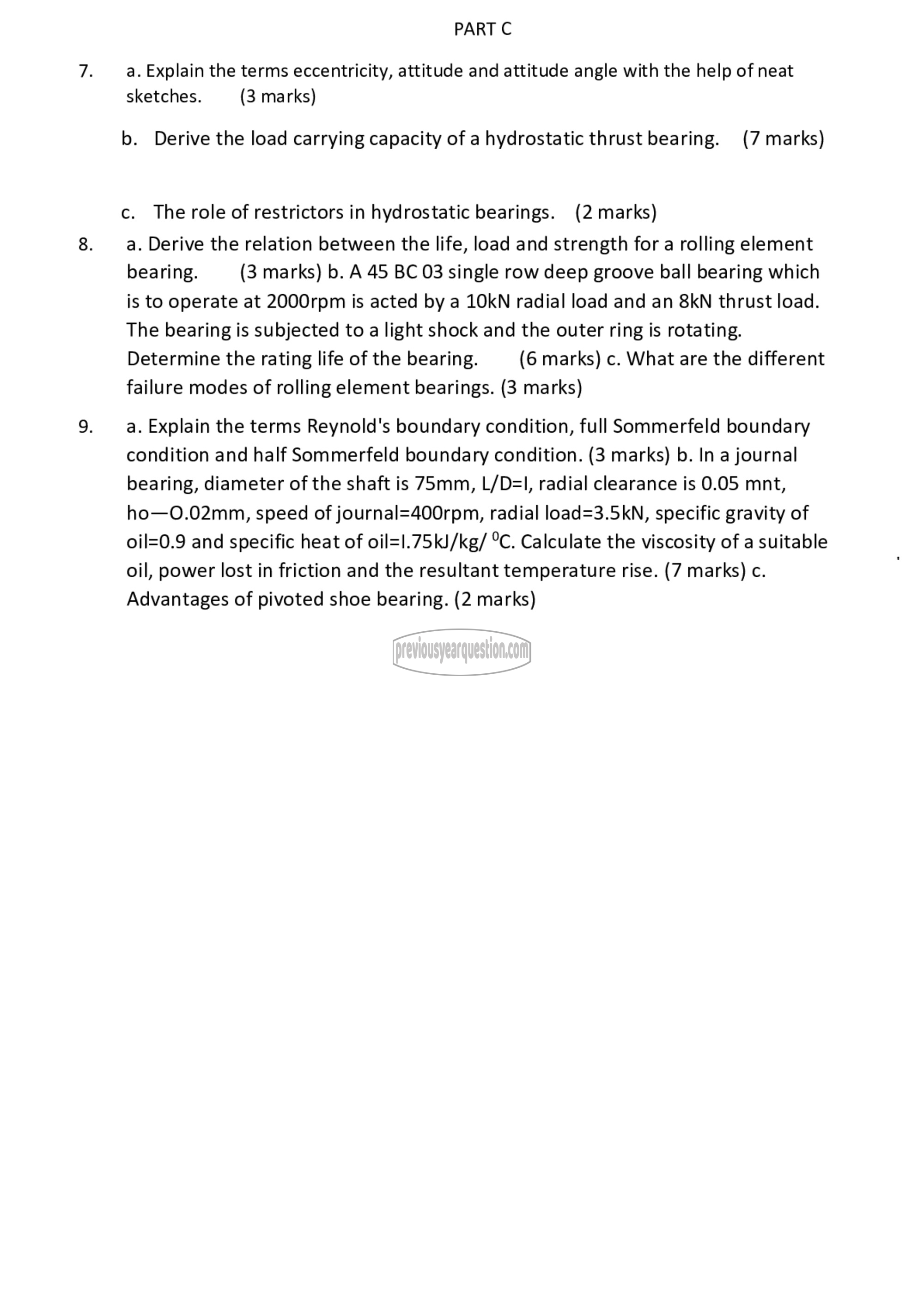 Question Paper - Industrial Tribology-2