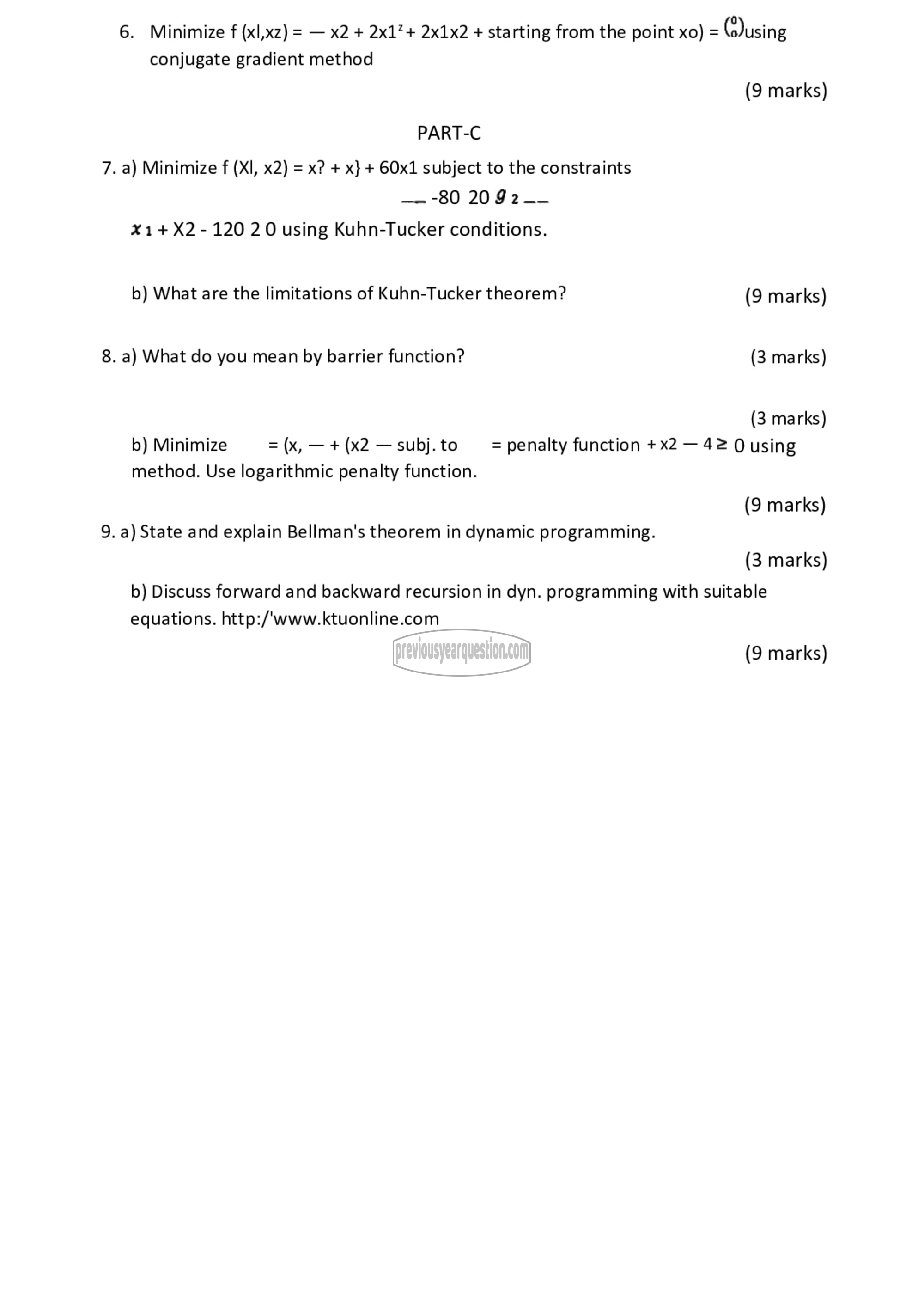 Question Paper - Optimization Techniques for Engineering-2