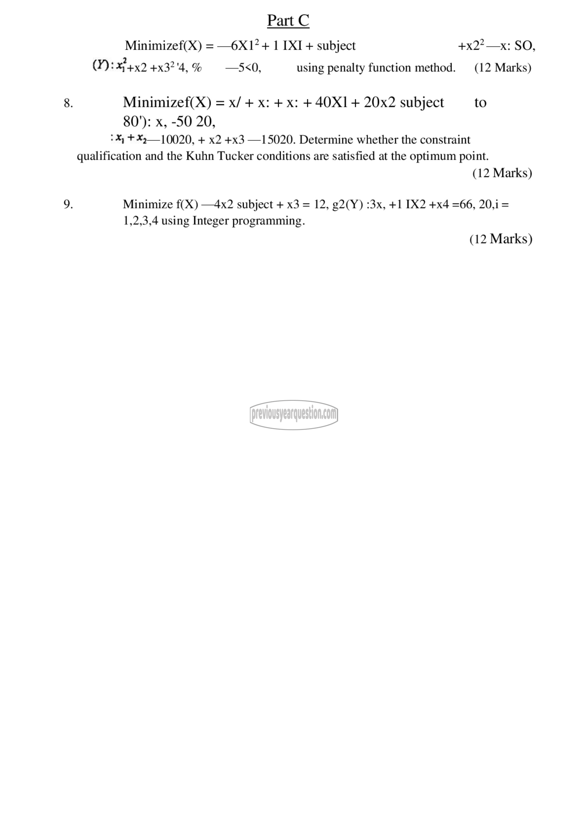 Question Paper - Optimization Techniques for Engineering-2