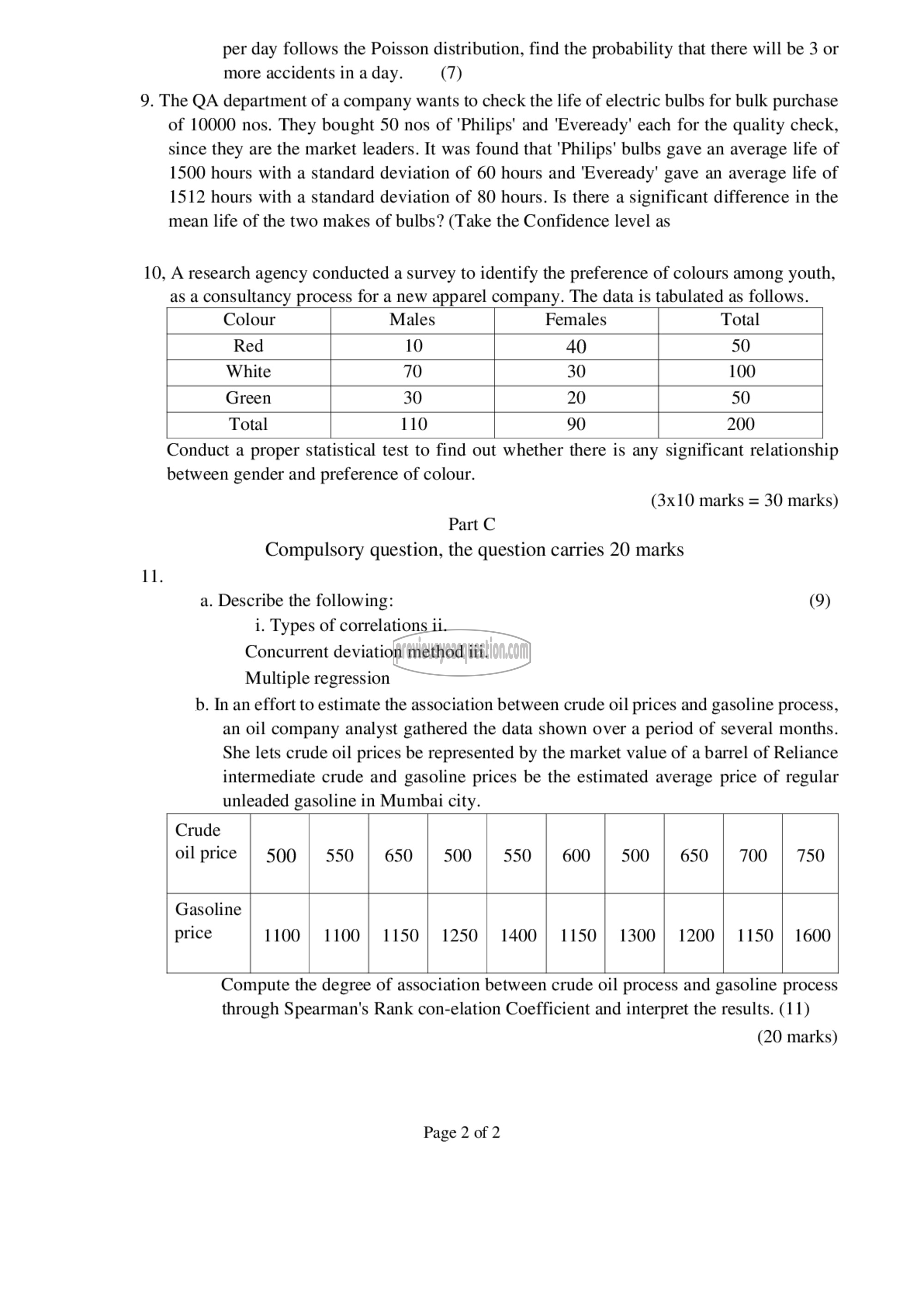 Question Paper - Quantitative Techniques-2