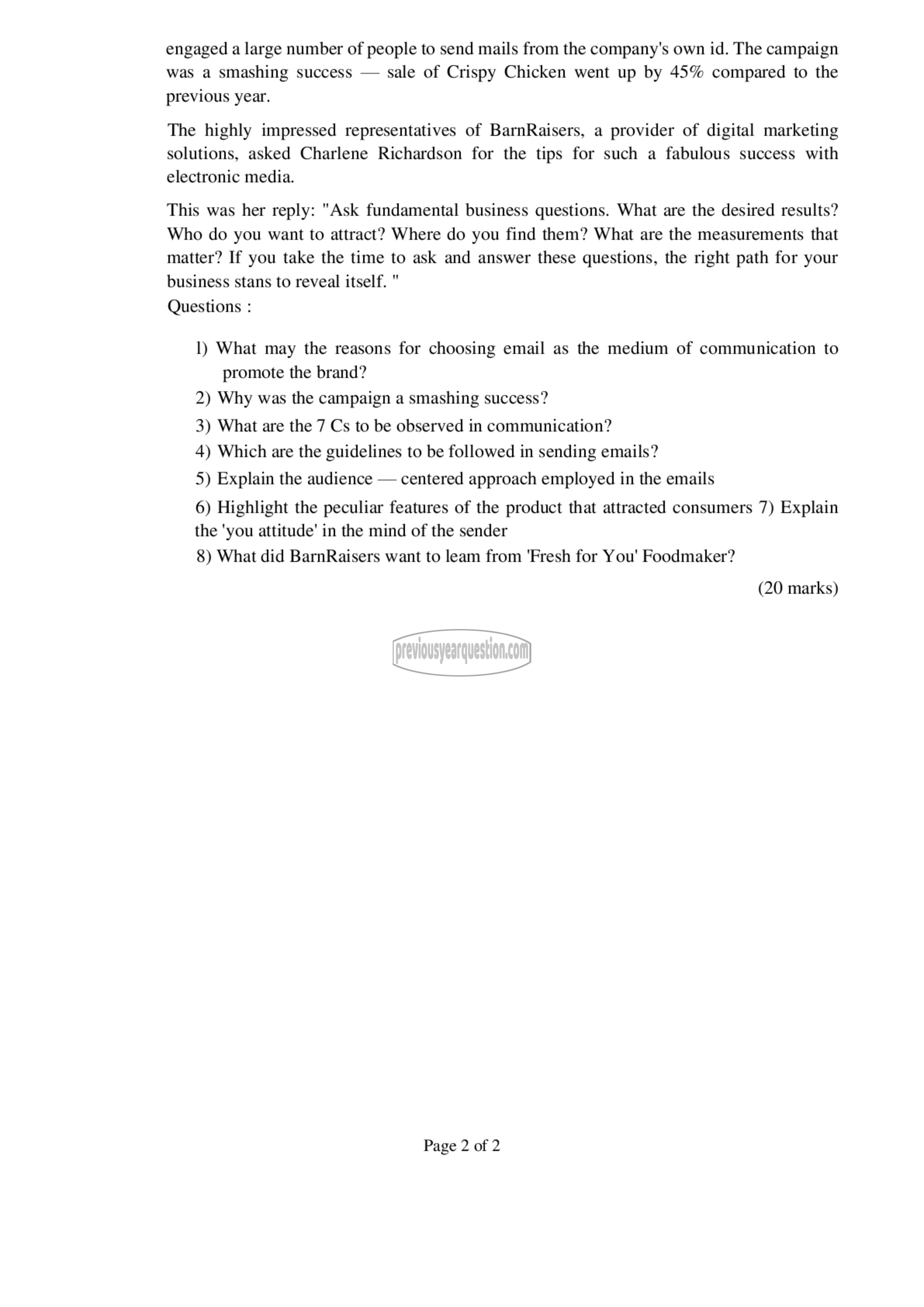 Question Paper - Business Communication-2