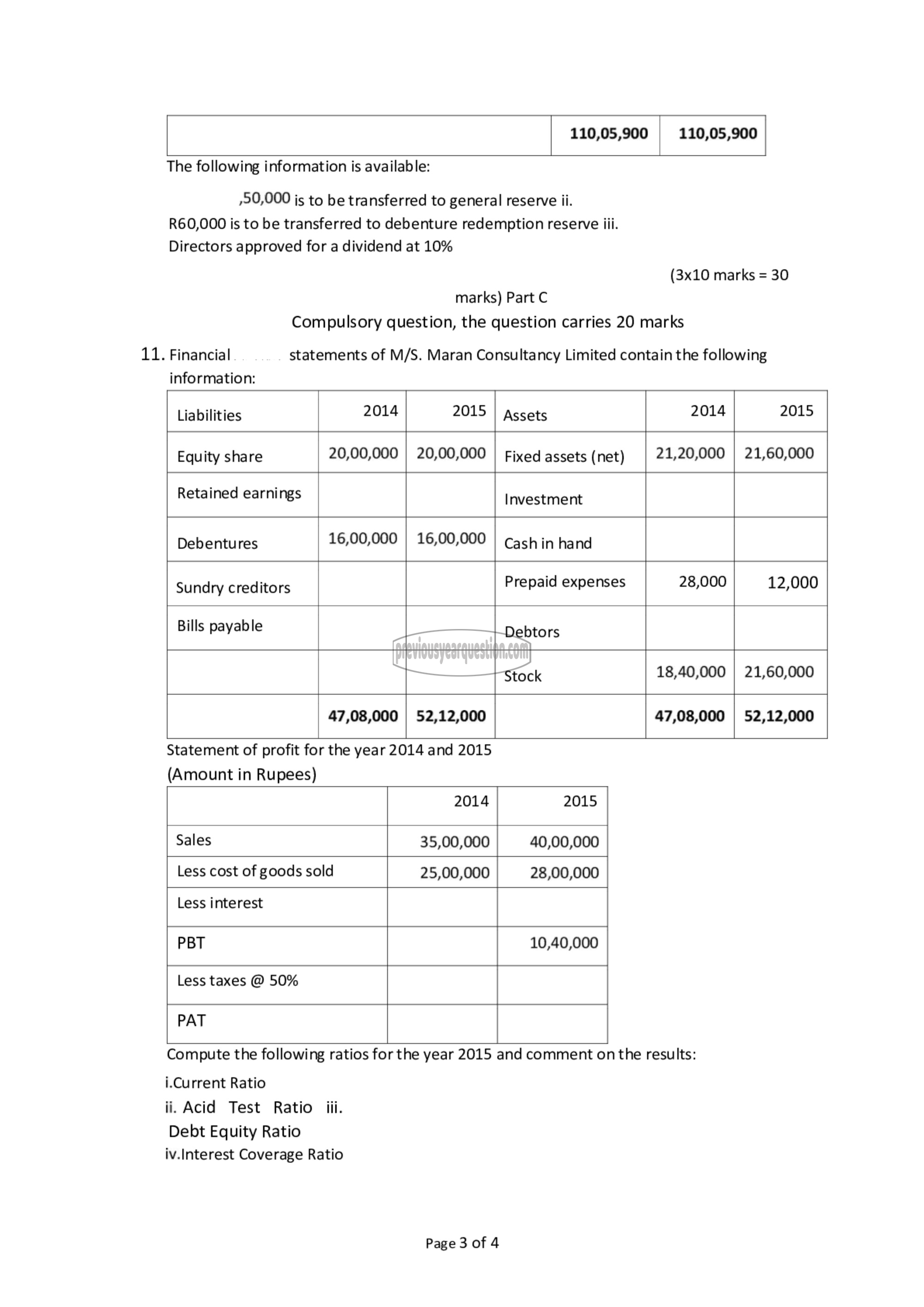 Question Paper - Accounting for Managers-3