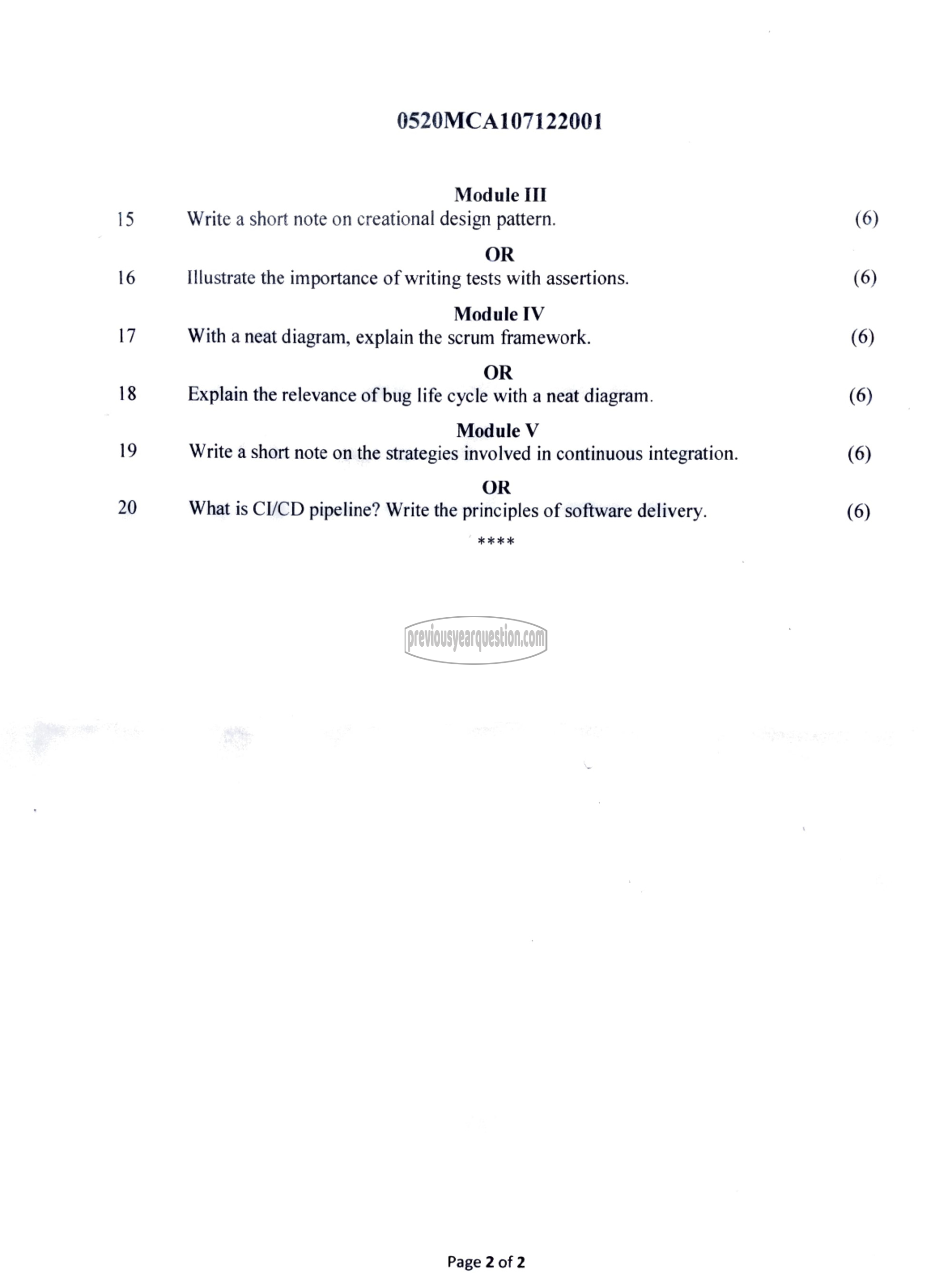 Question Paper - Advanced Software Engineering-2