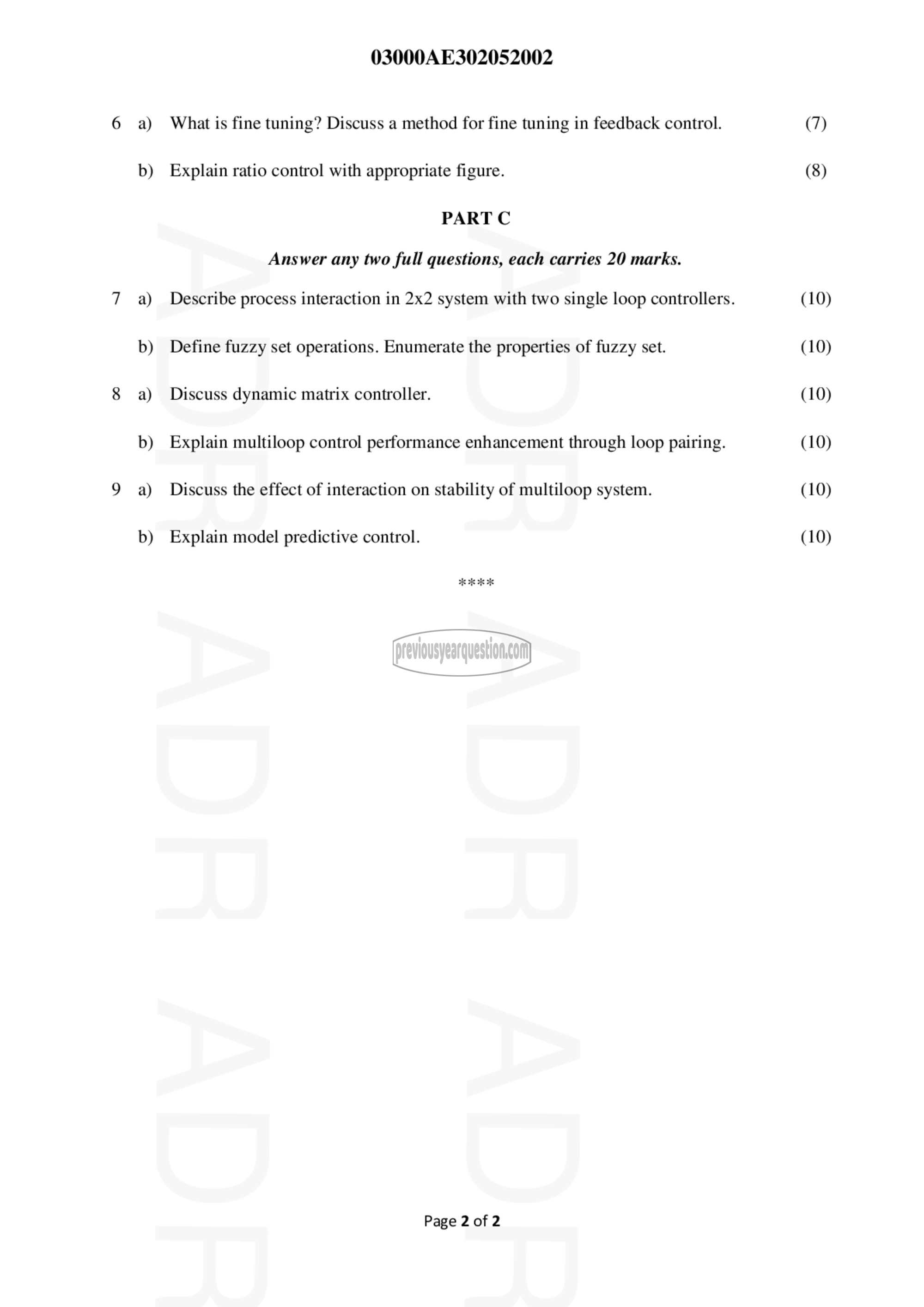 Question Paper - Process Control-2