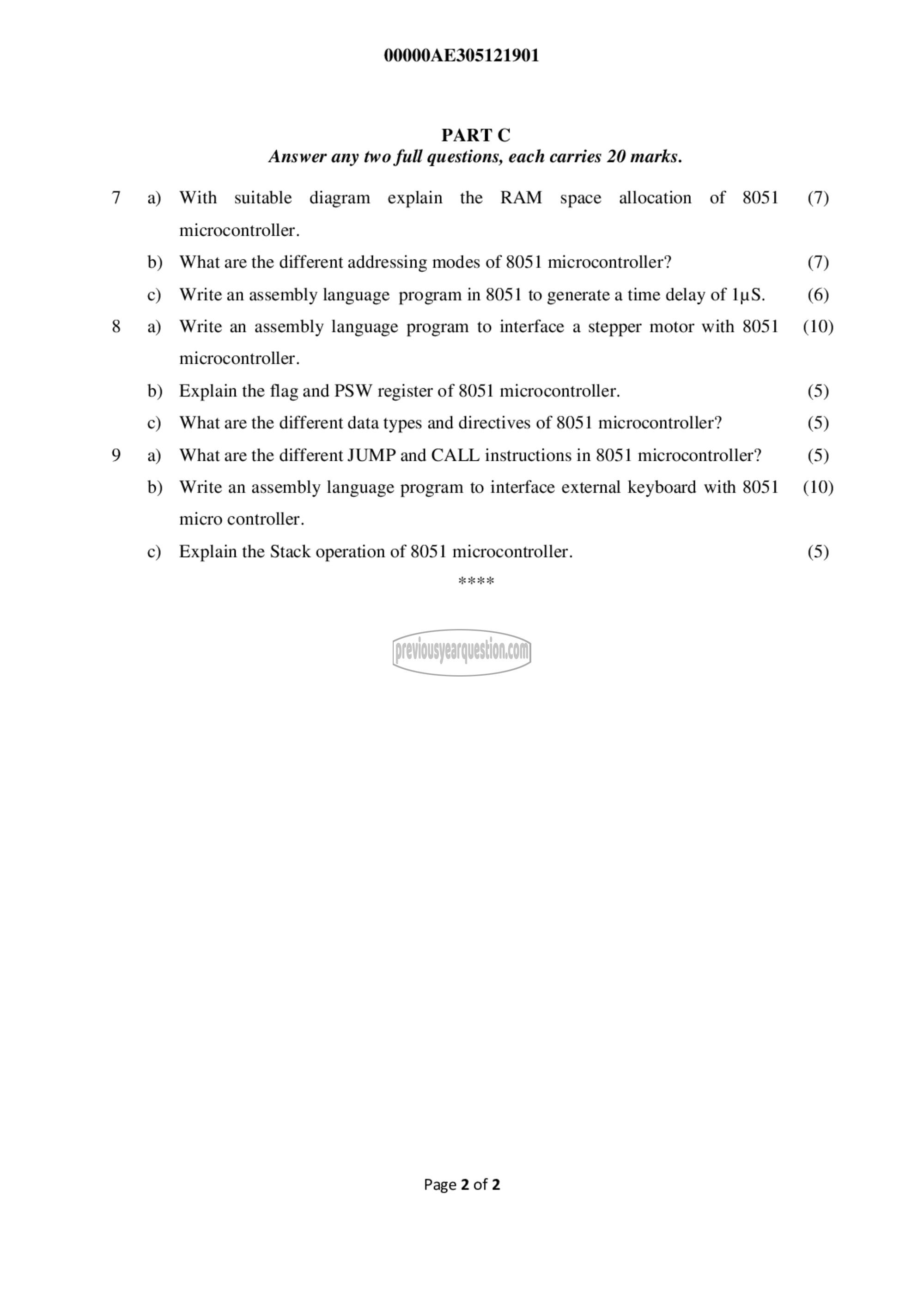 Question Paper - Microprocessors &Microcontrollers-2