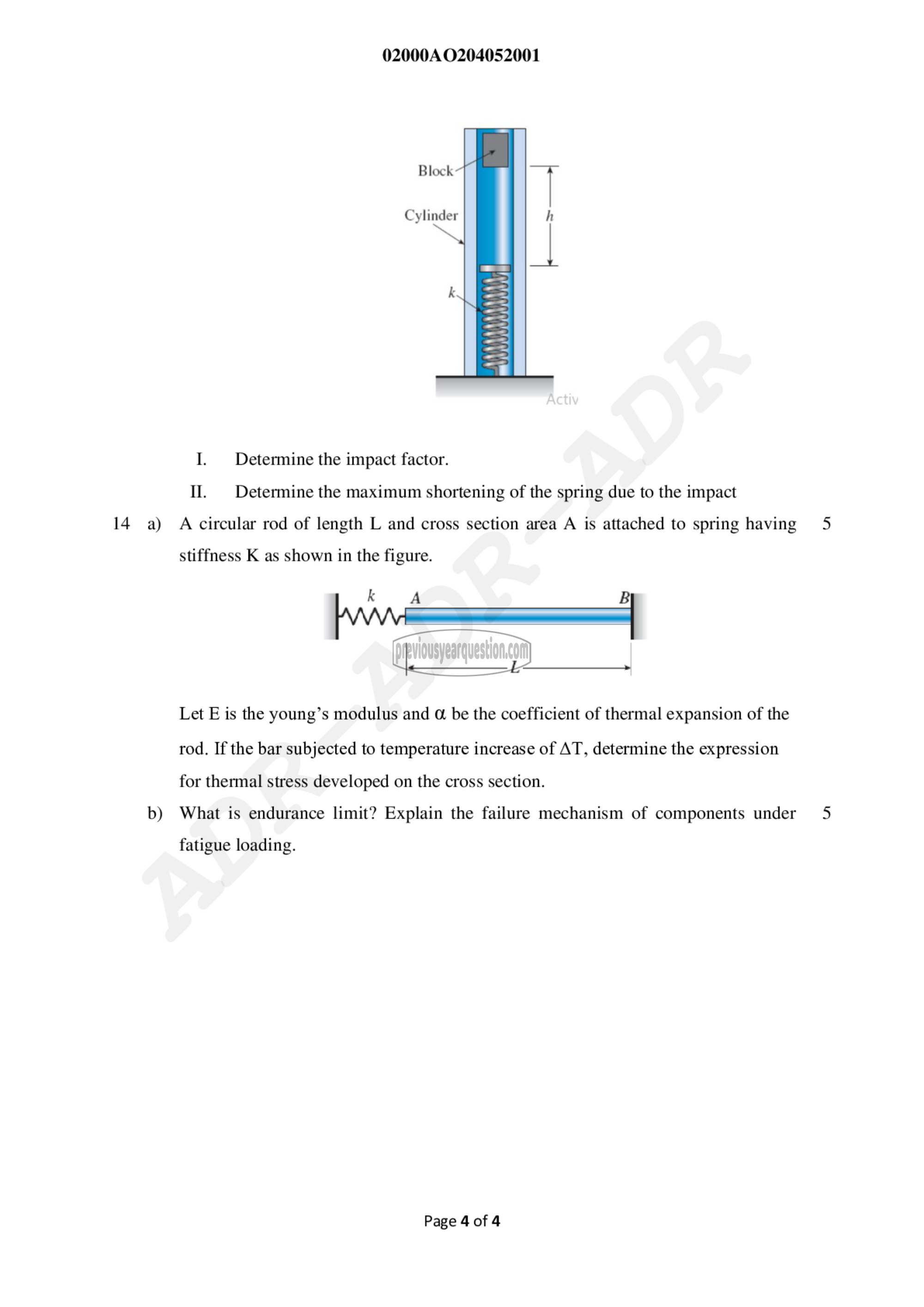 Question Paper - Aircraft Structures-I-4