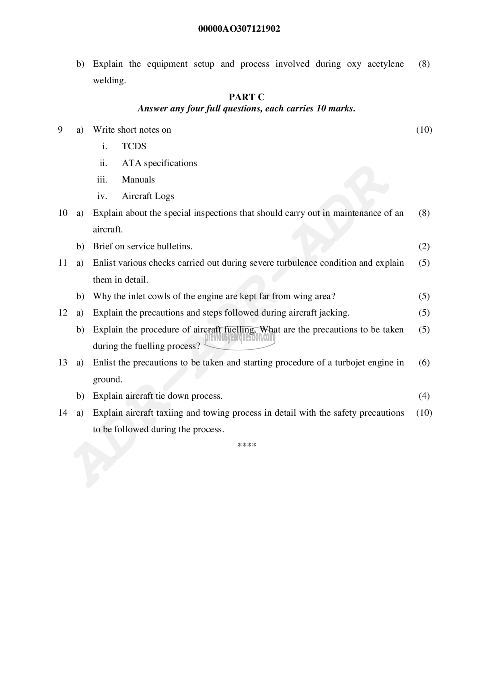 Question Paper - Aircraft General Engineering and Maintenance Practices-2