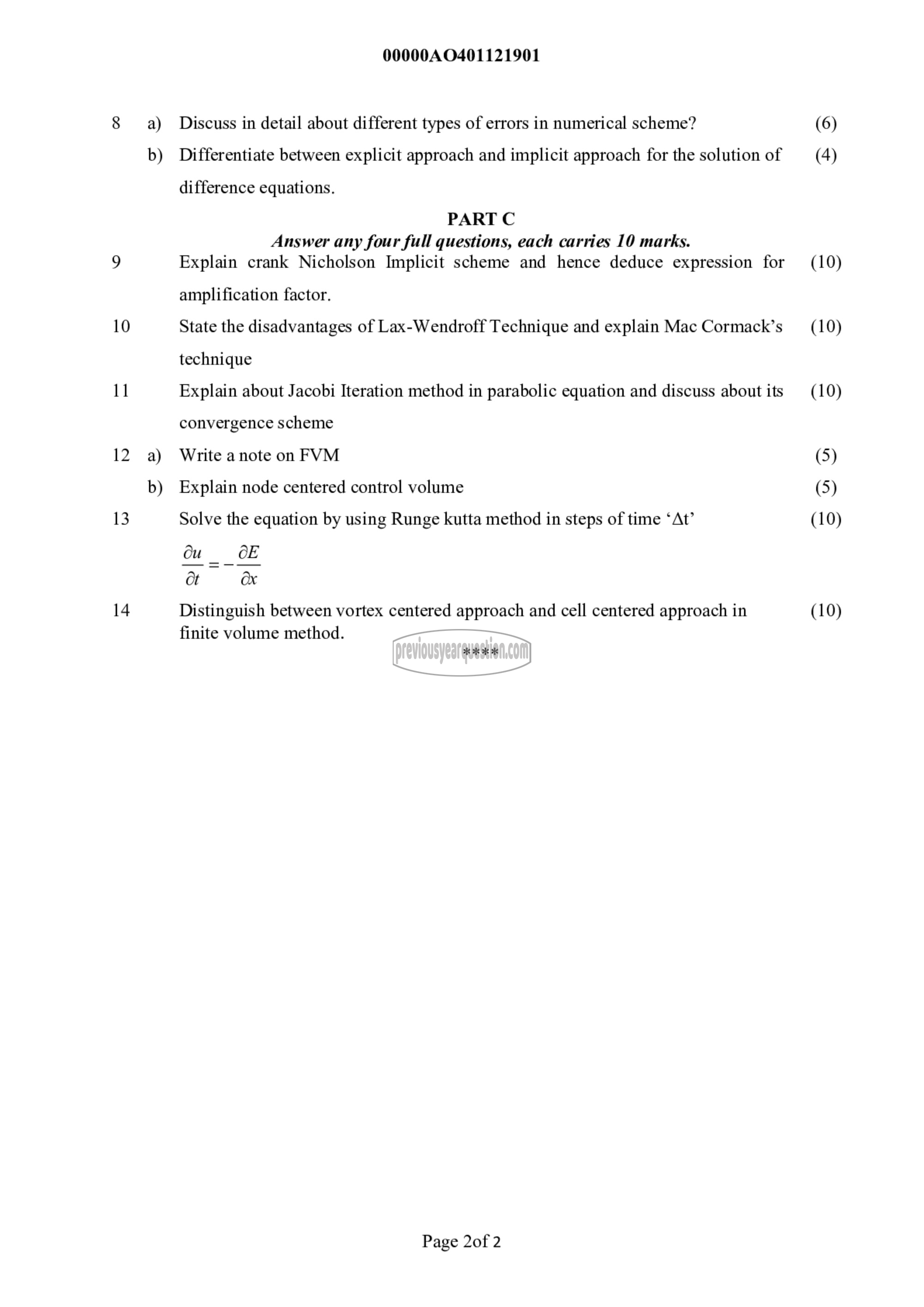 Question Paper - Computational Fluid Dynamics-2