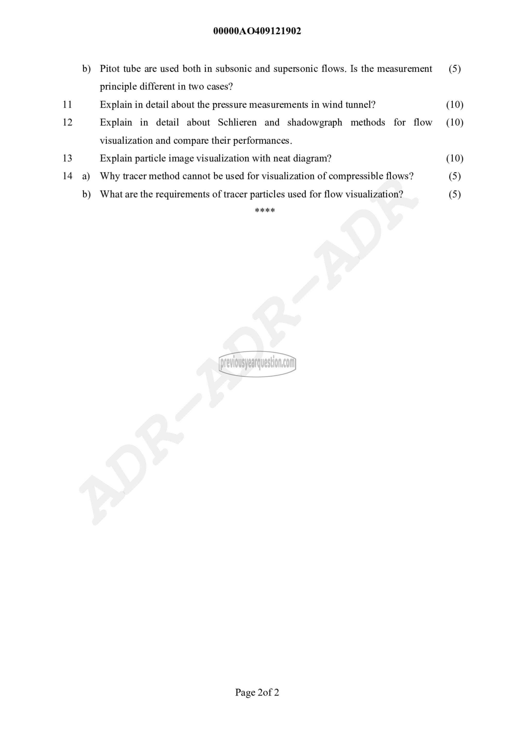 Question Paper - Wind Tunnel Techniques-2