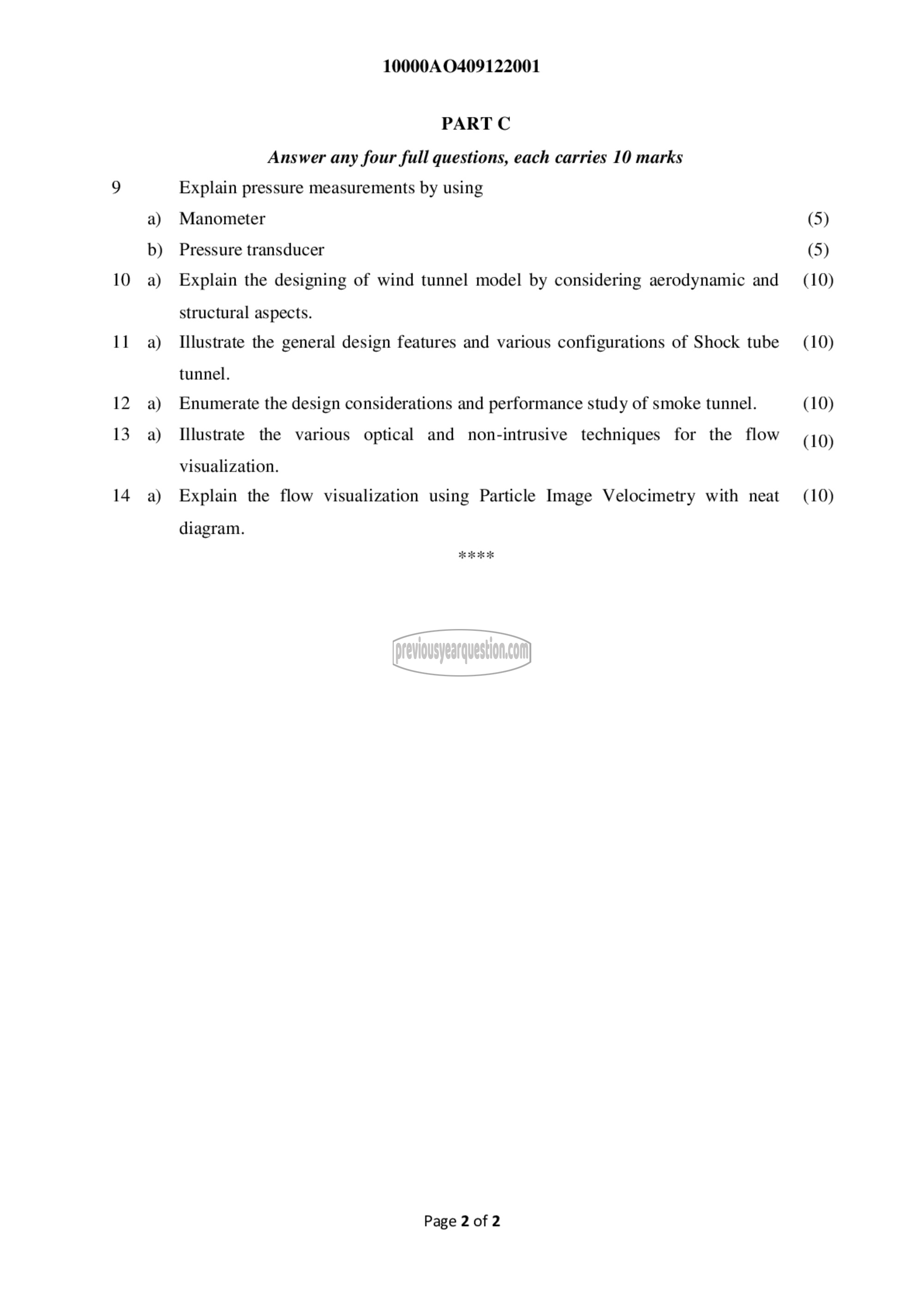 Question Paper - Wind Tunnel Techniques-2