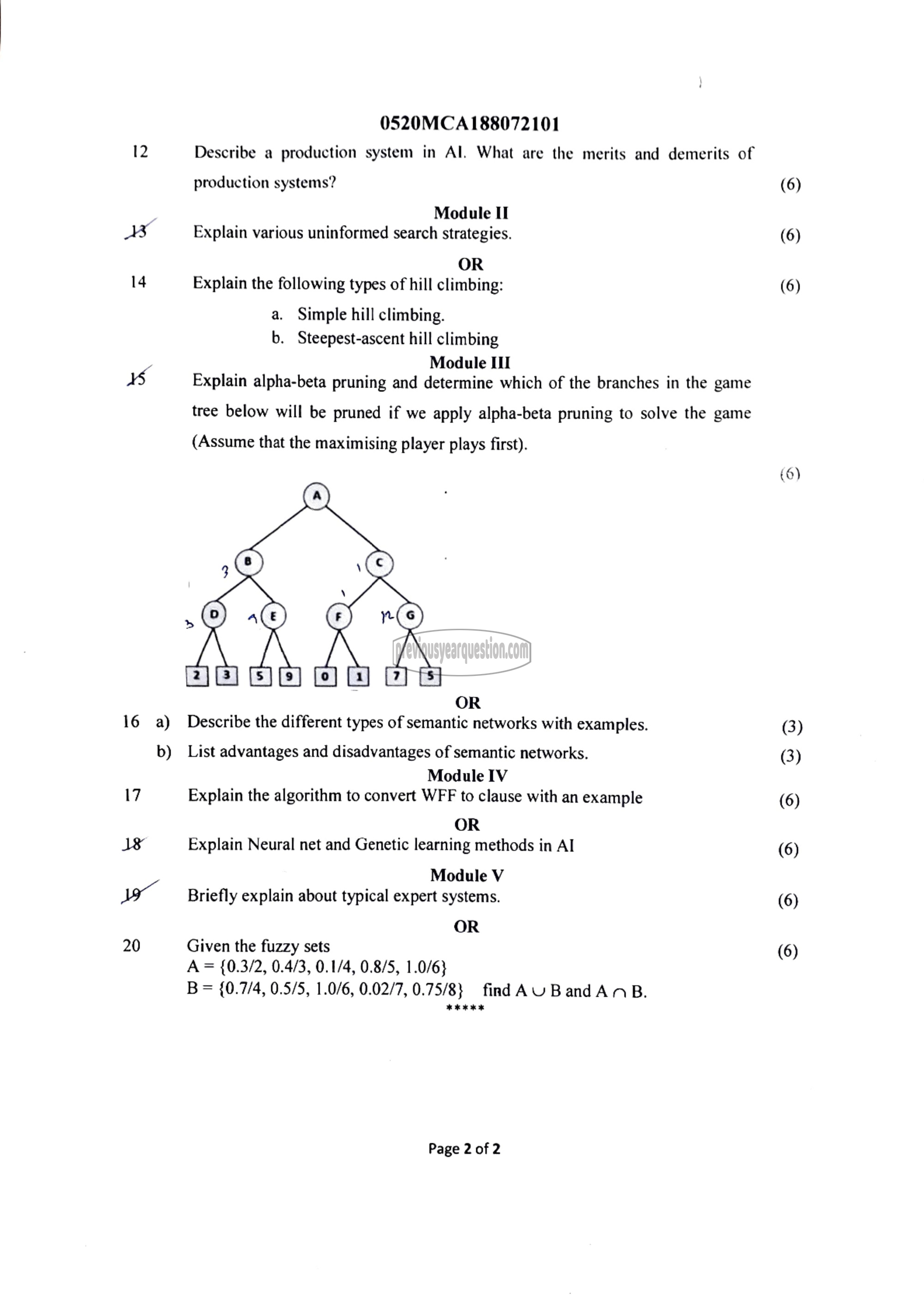 Question Paper - Artificial Intelligence-2