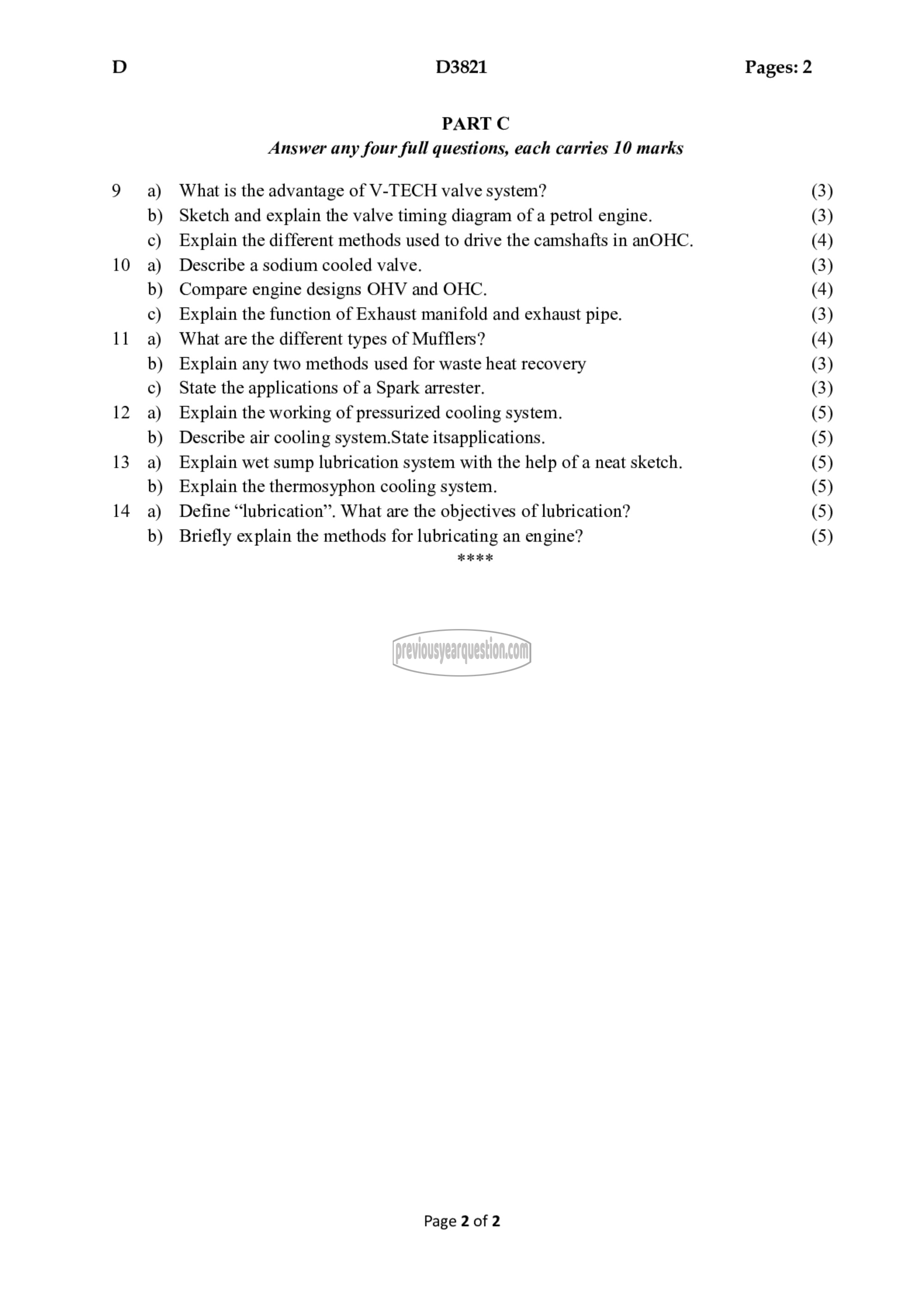 Question Paper - S I Engines & Combustion-2