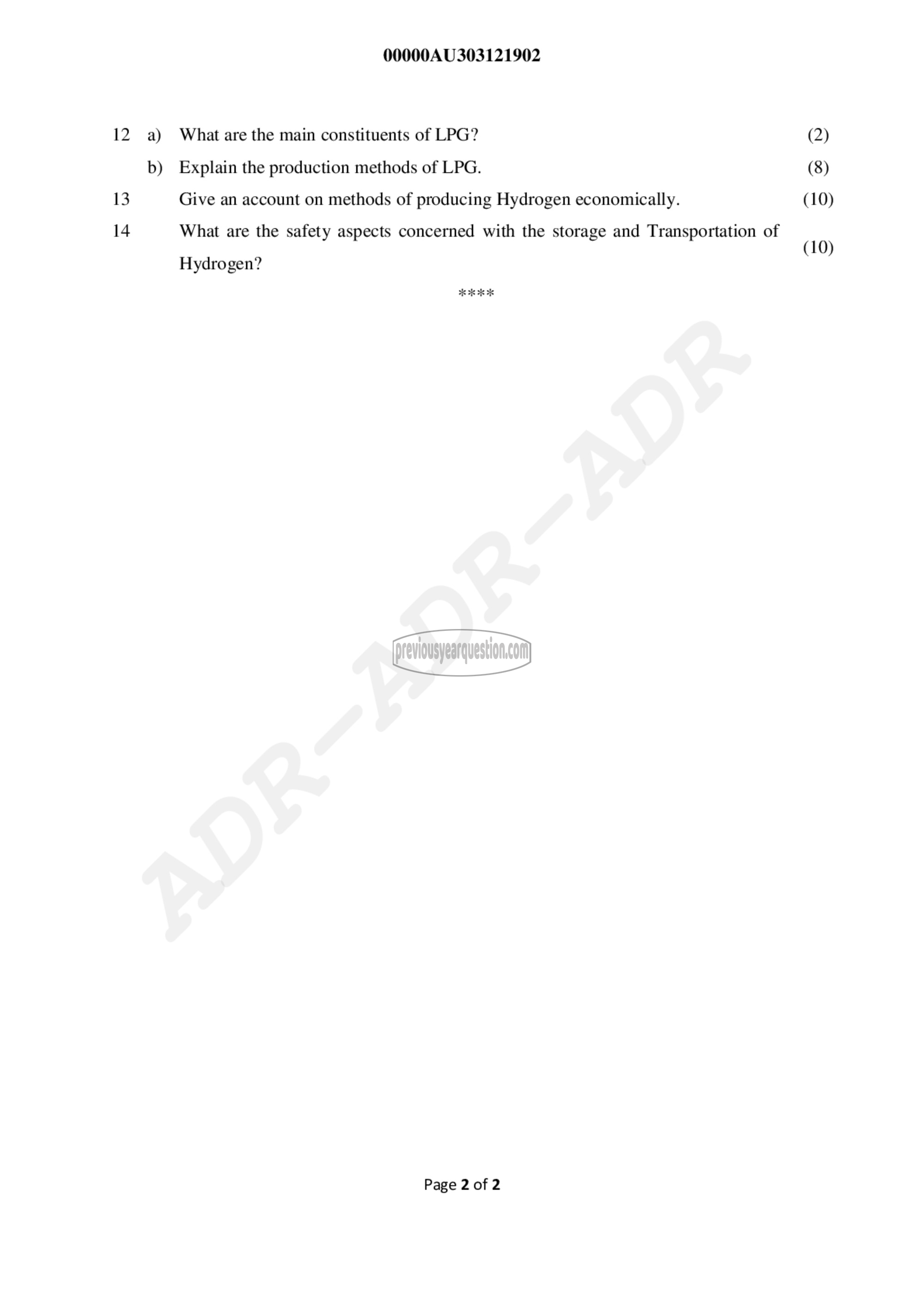 Question Paper - Fuels and Combustion-2