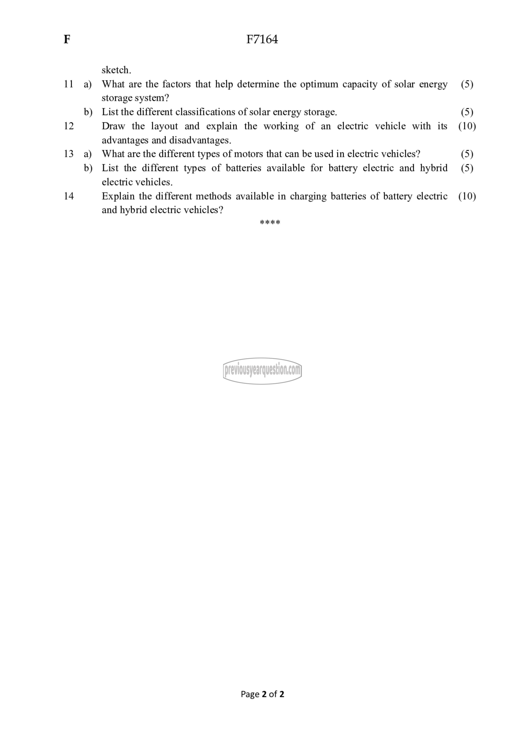 Question Paper - Alternative Fuels and Energy Sources-2