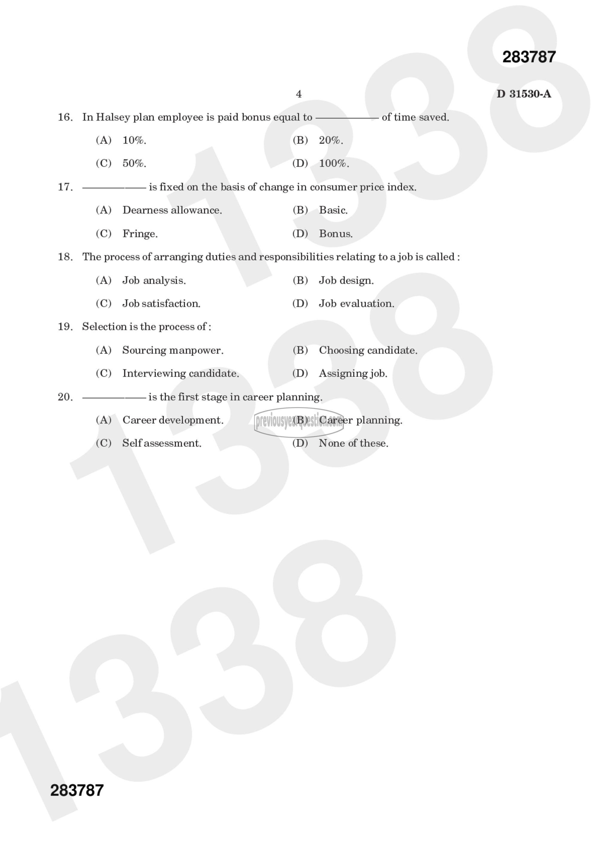 Question Paper - Human Resource Management-7