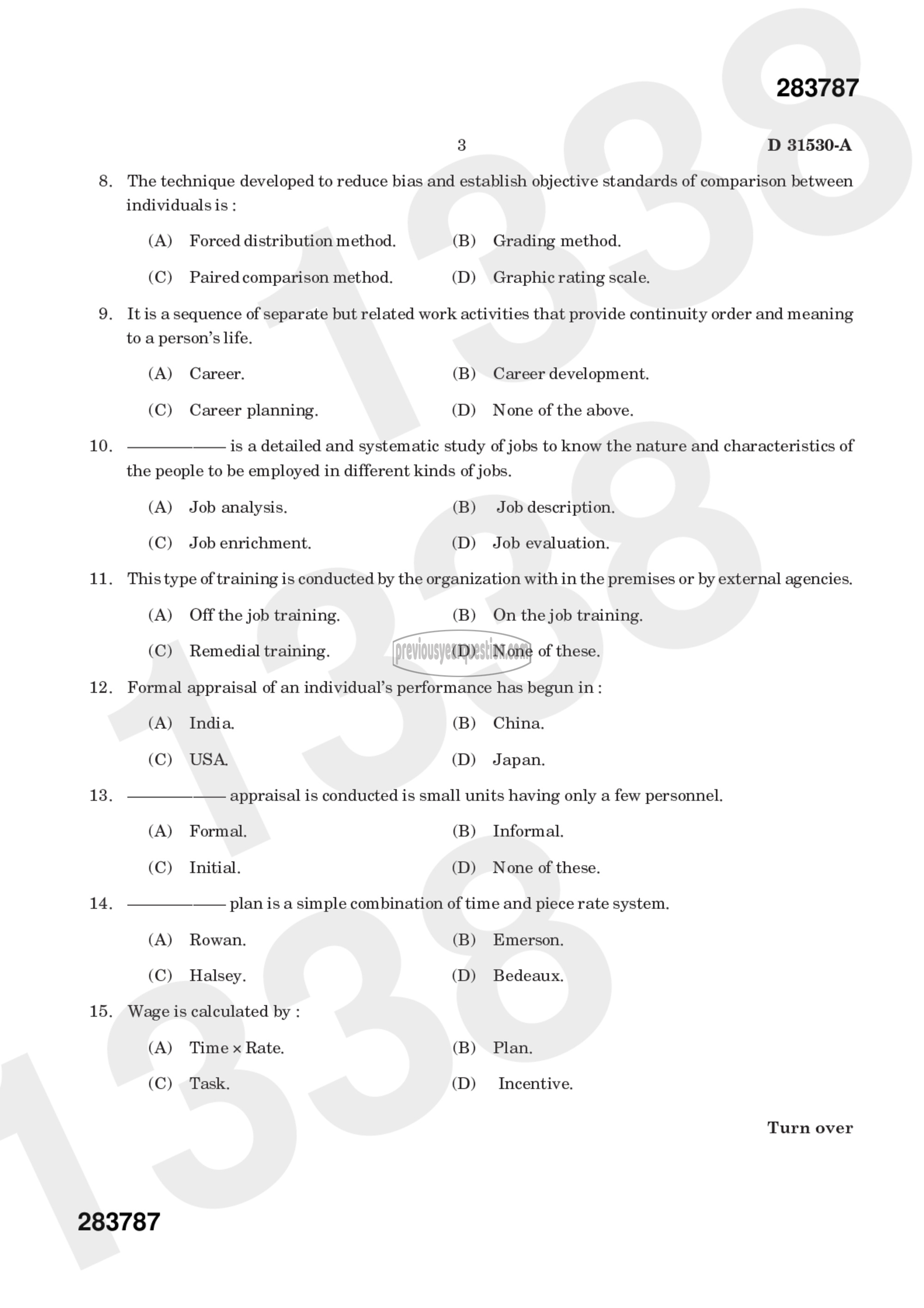 Question Paper - Human Resource Management-6