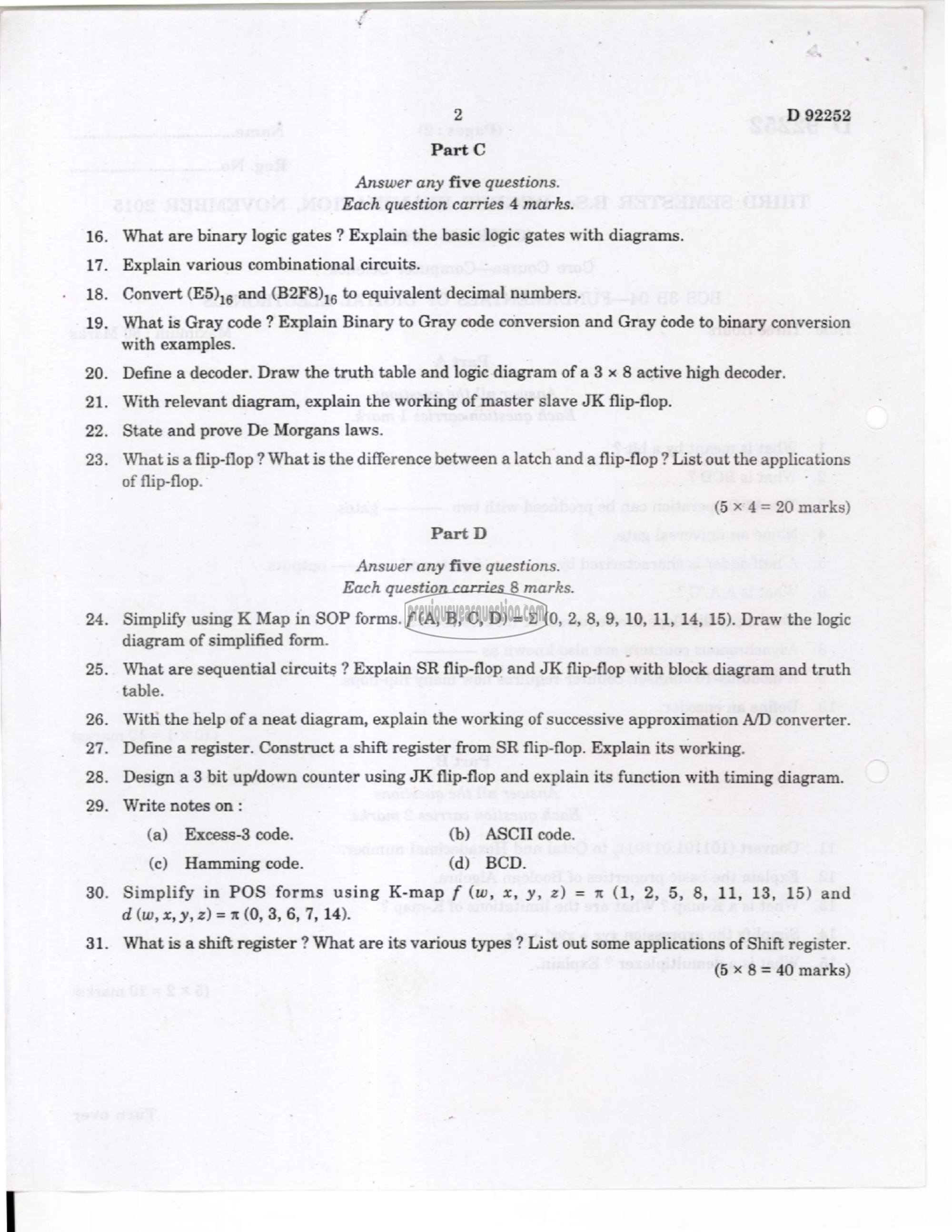 Question Paper - Data Structures using C-2