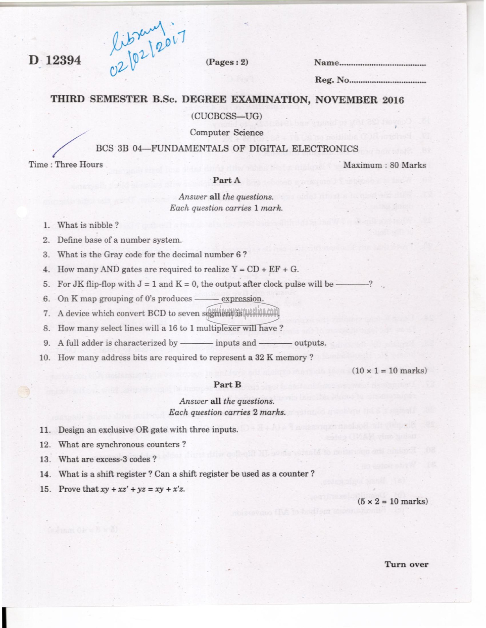 Question Paper - Data Structures using C-1