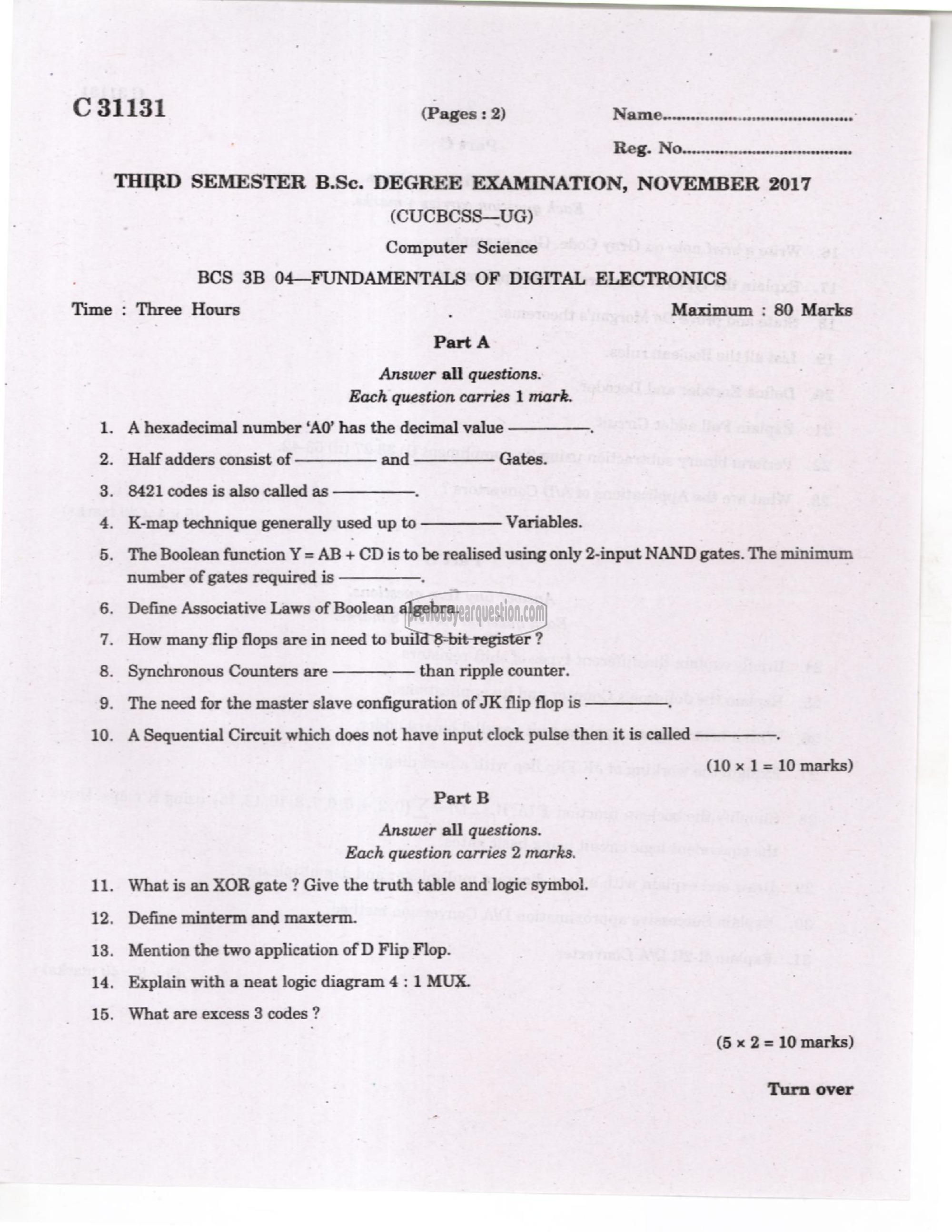 Question Paper - Data Structures using C-1