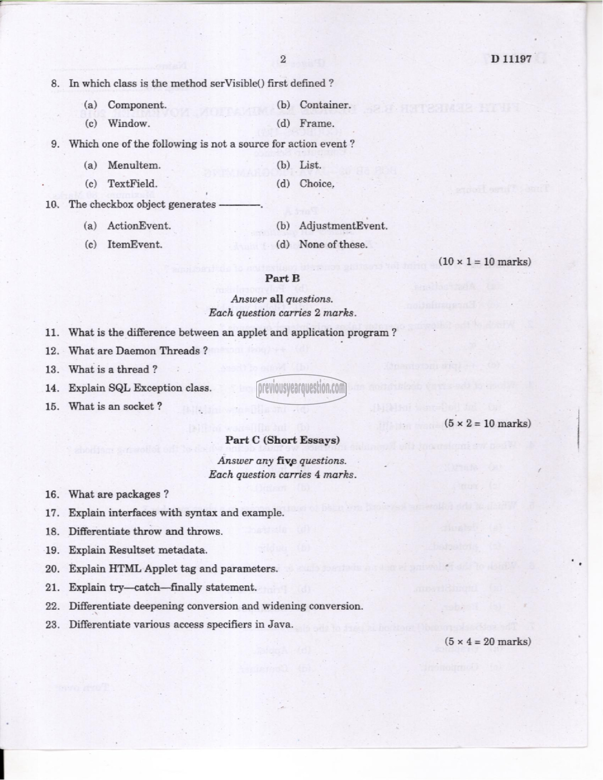 Question Paper - Web Programming Using PHP-2