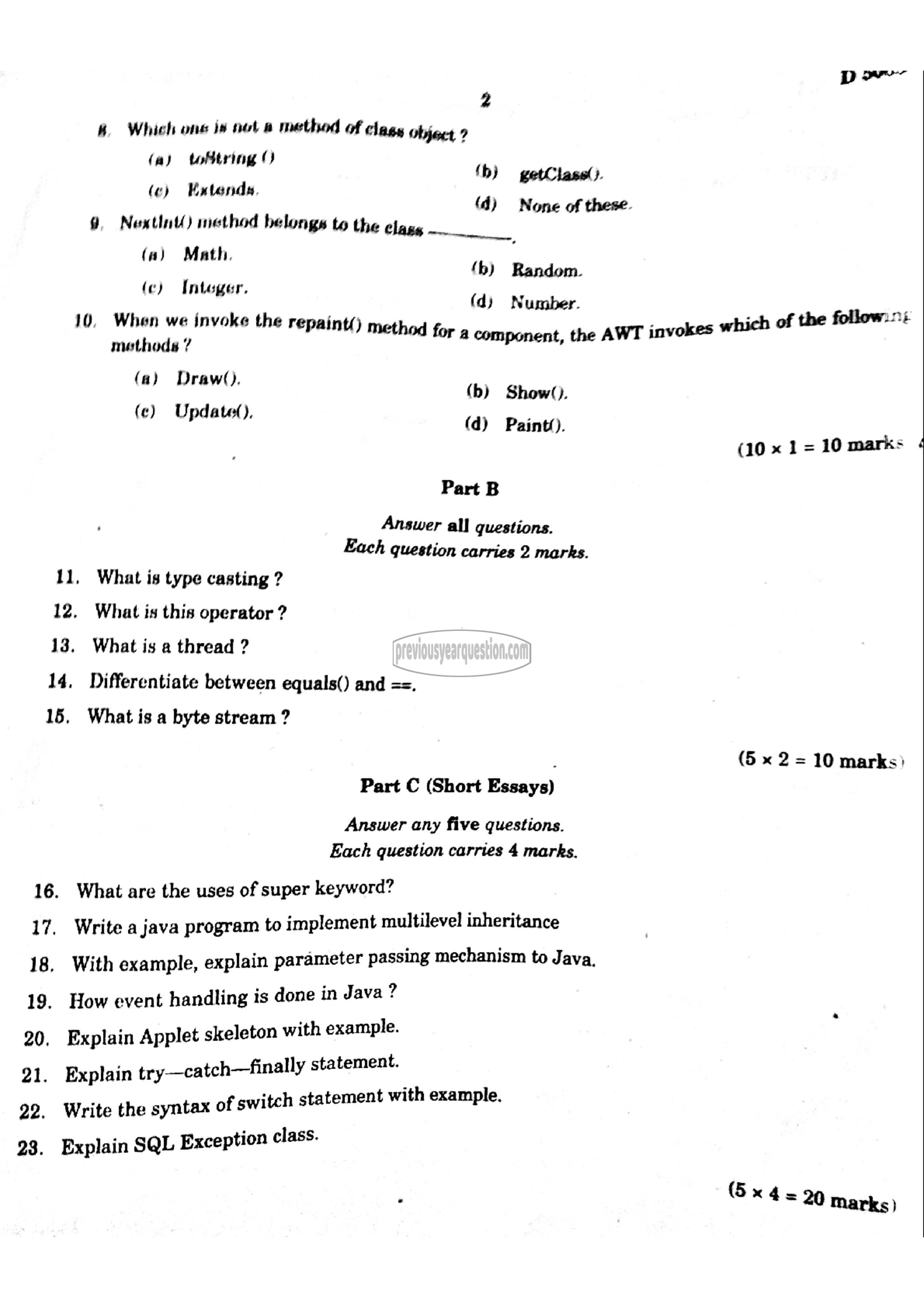 Question Paper - Web Programming Using PHP-2