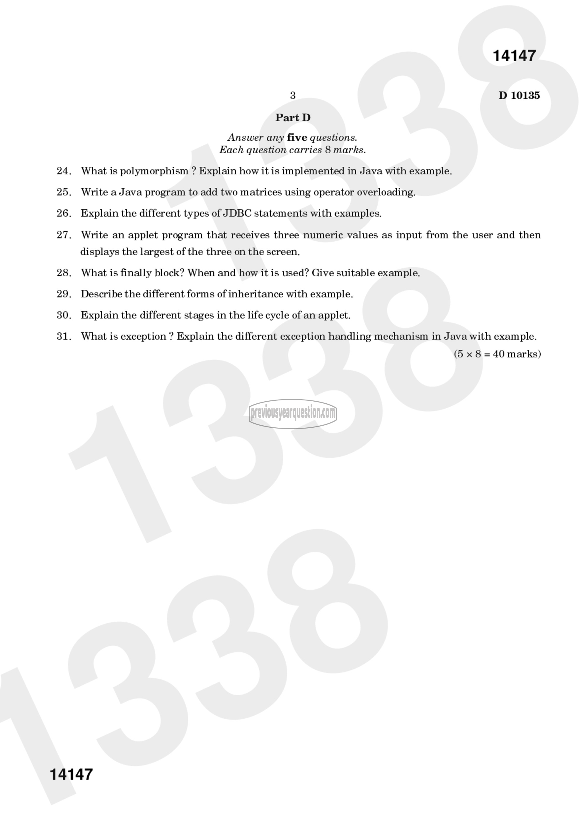 Question Paper - Web Programming Using PHP-3