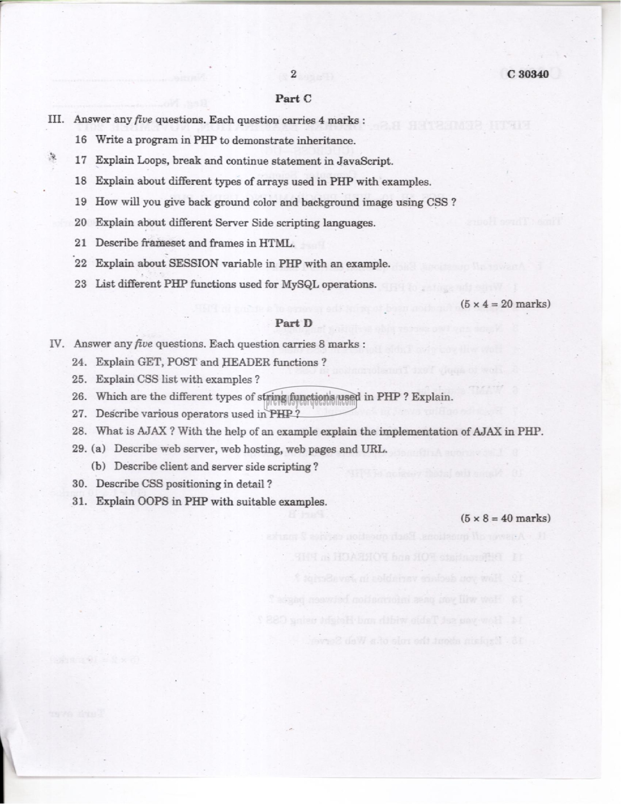 Question Paper - Principles of Software Engineering-2