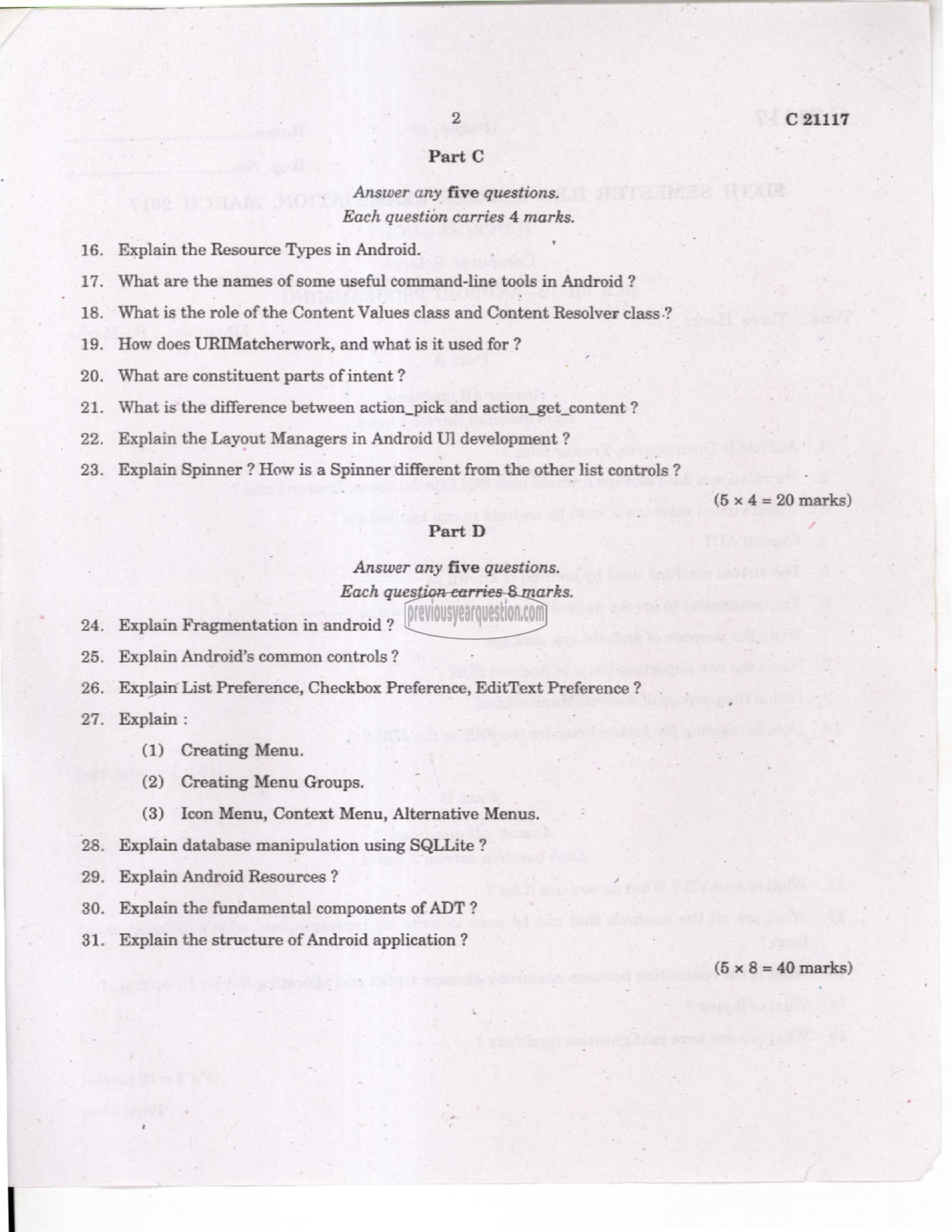 Question Paper - Operating Systems-2