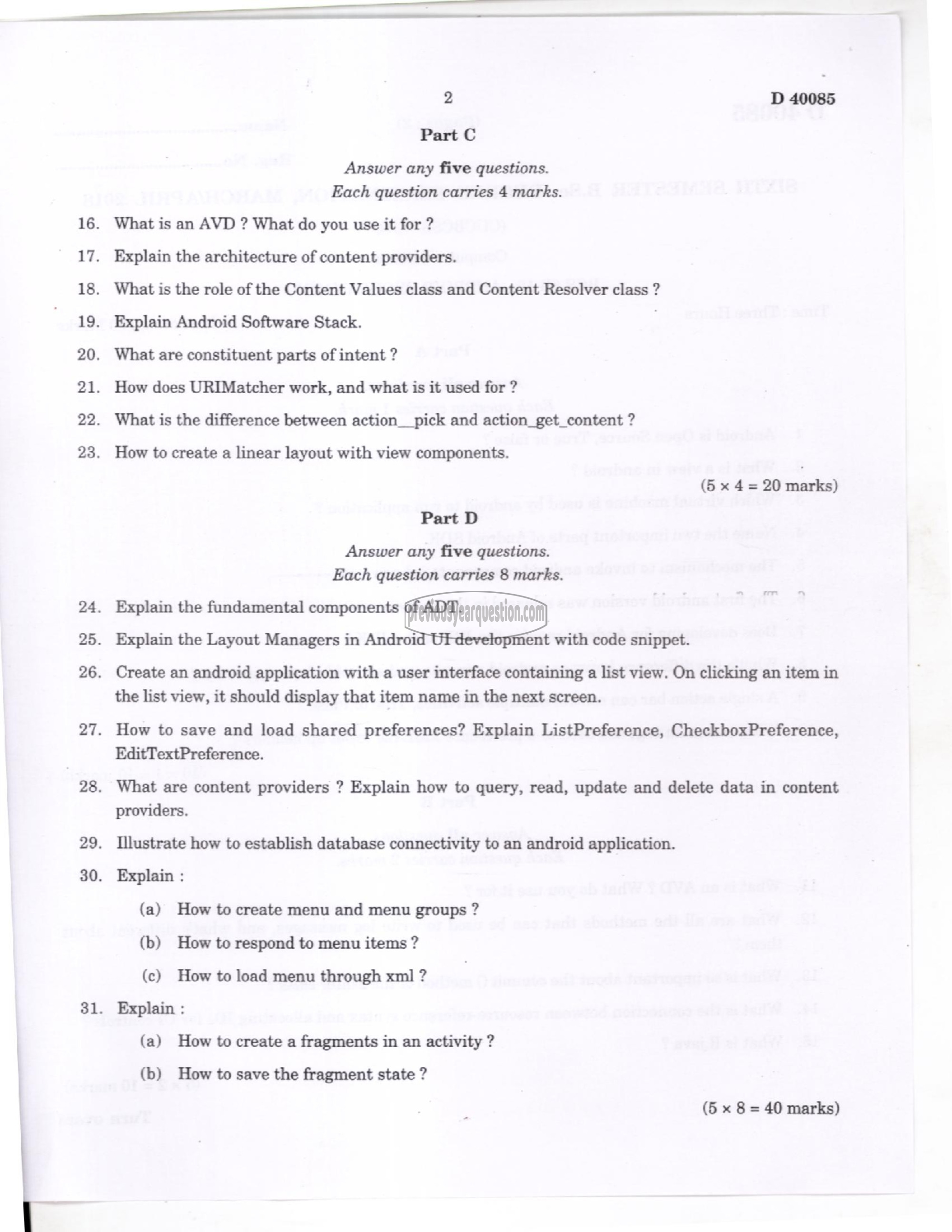 Question Paper - Operating Systems-2