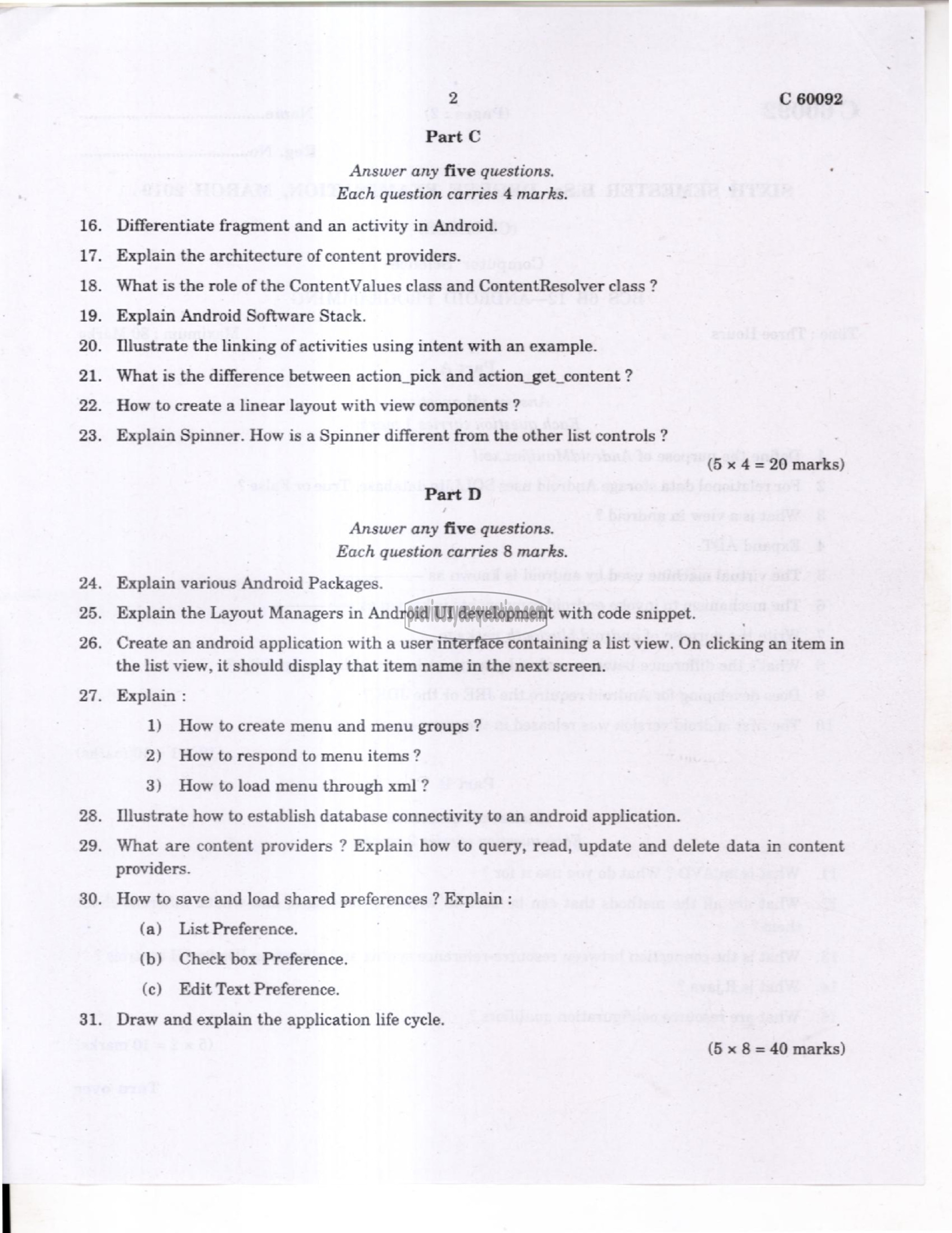 Question Paper - Operating Systems-2