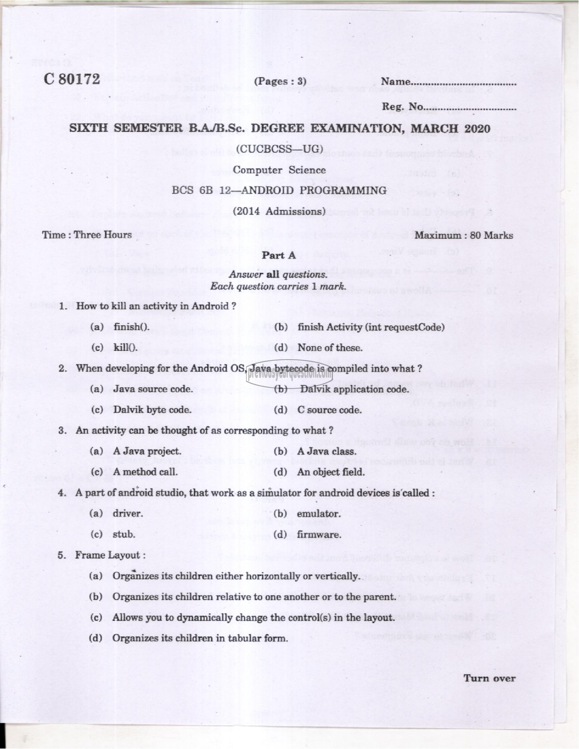 Question Paper - Operating Systems-1