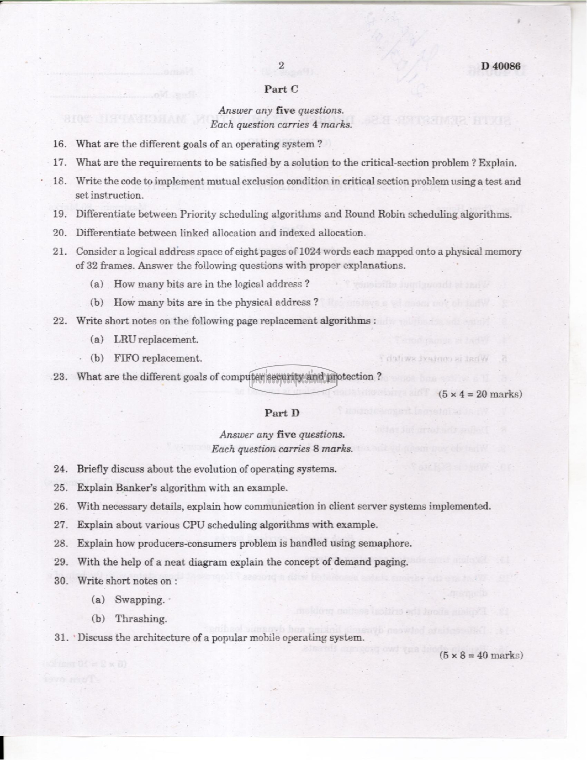 Question Paper - Computer Networks-2