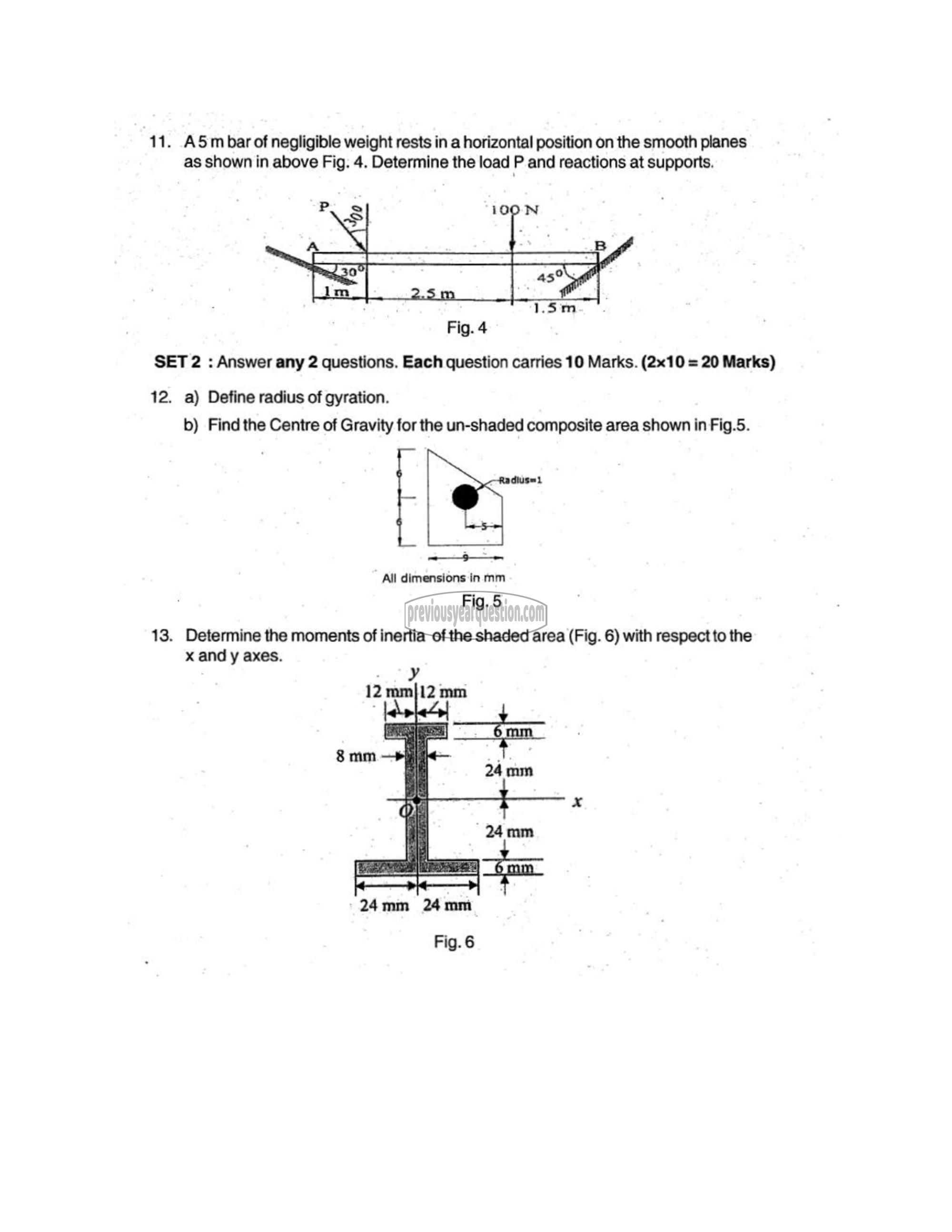 Question Paper - ENGINEERING MECHANICS-3