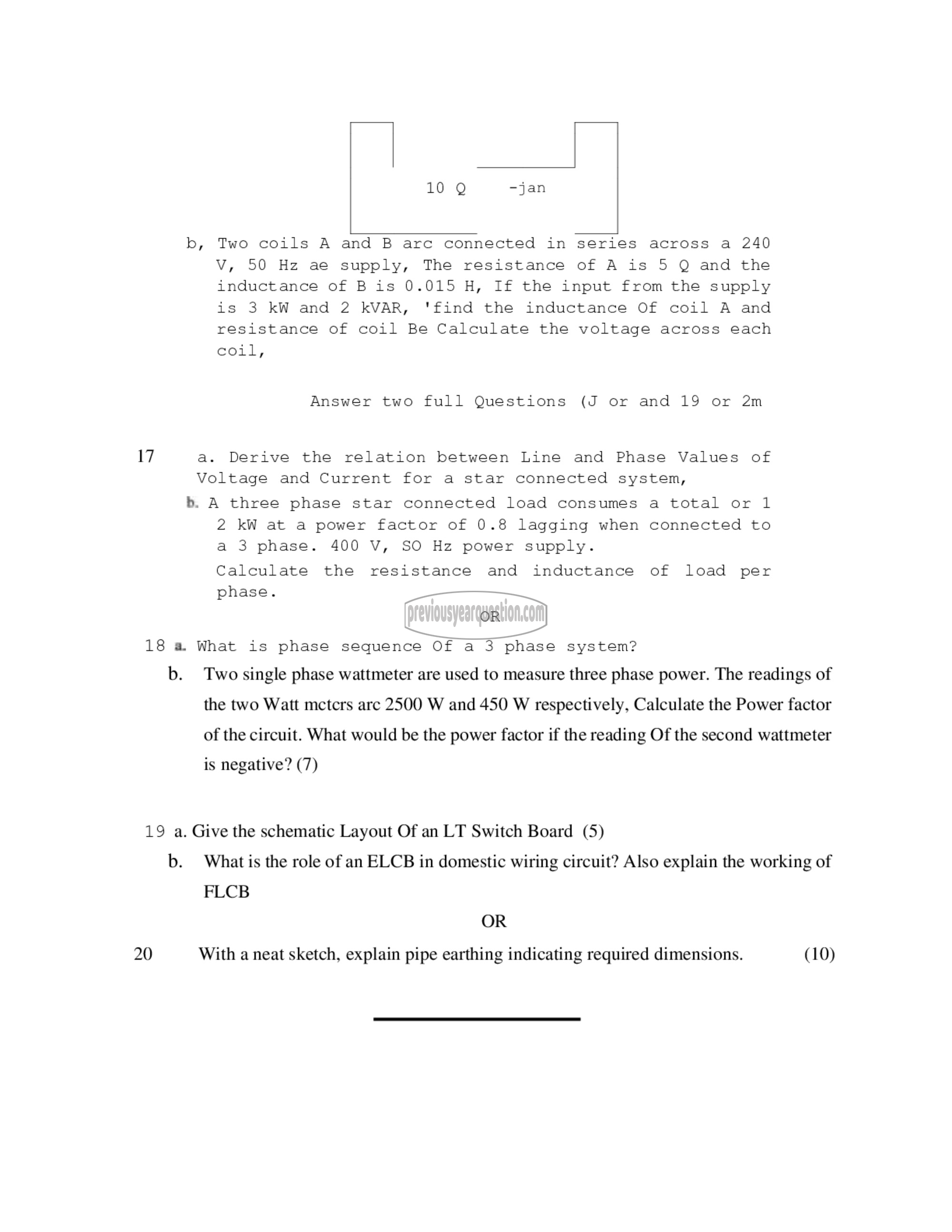 Question Paper - INTRODUCTION TO ELECTRICAL ENGINEERING-4