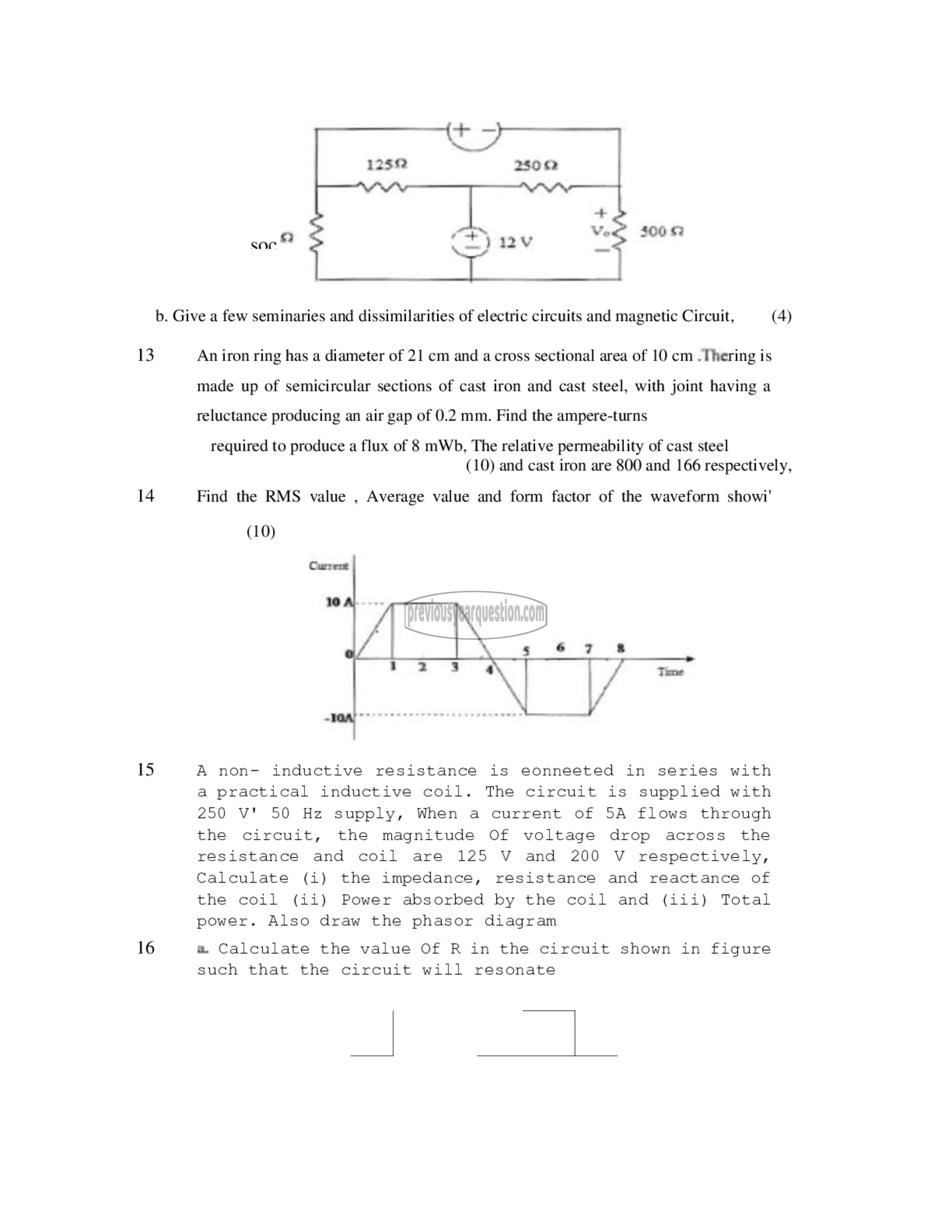 Question Paper - INTRODUCTION TO ELECTRICAL ENGINEERING-3