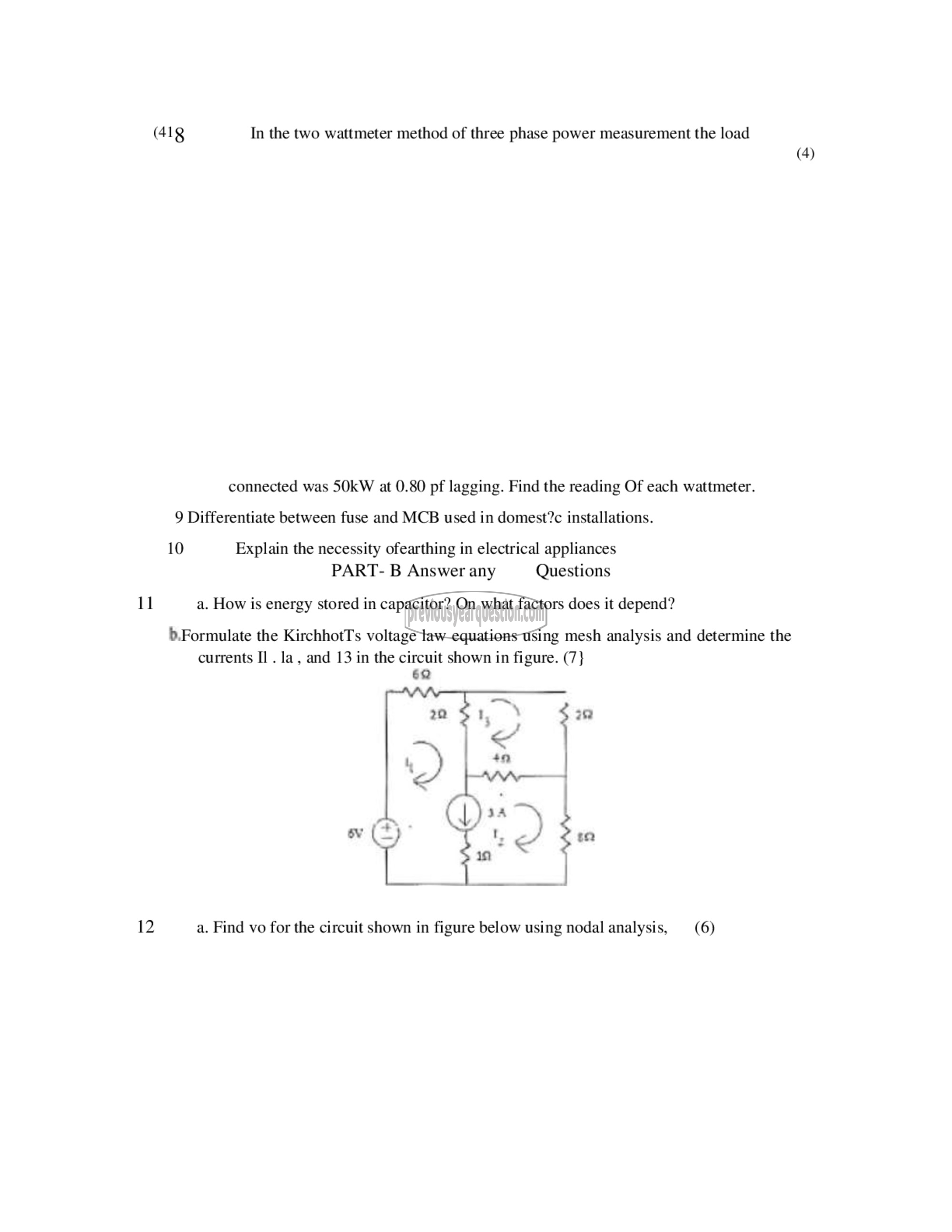 Question Paper - INTRODUCTION TO ELECTRICAL ENGINEERING-2