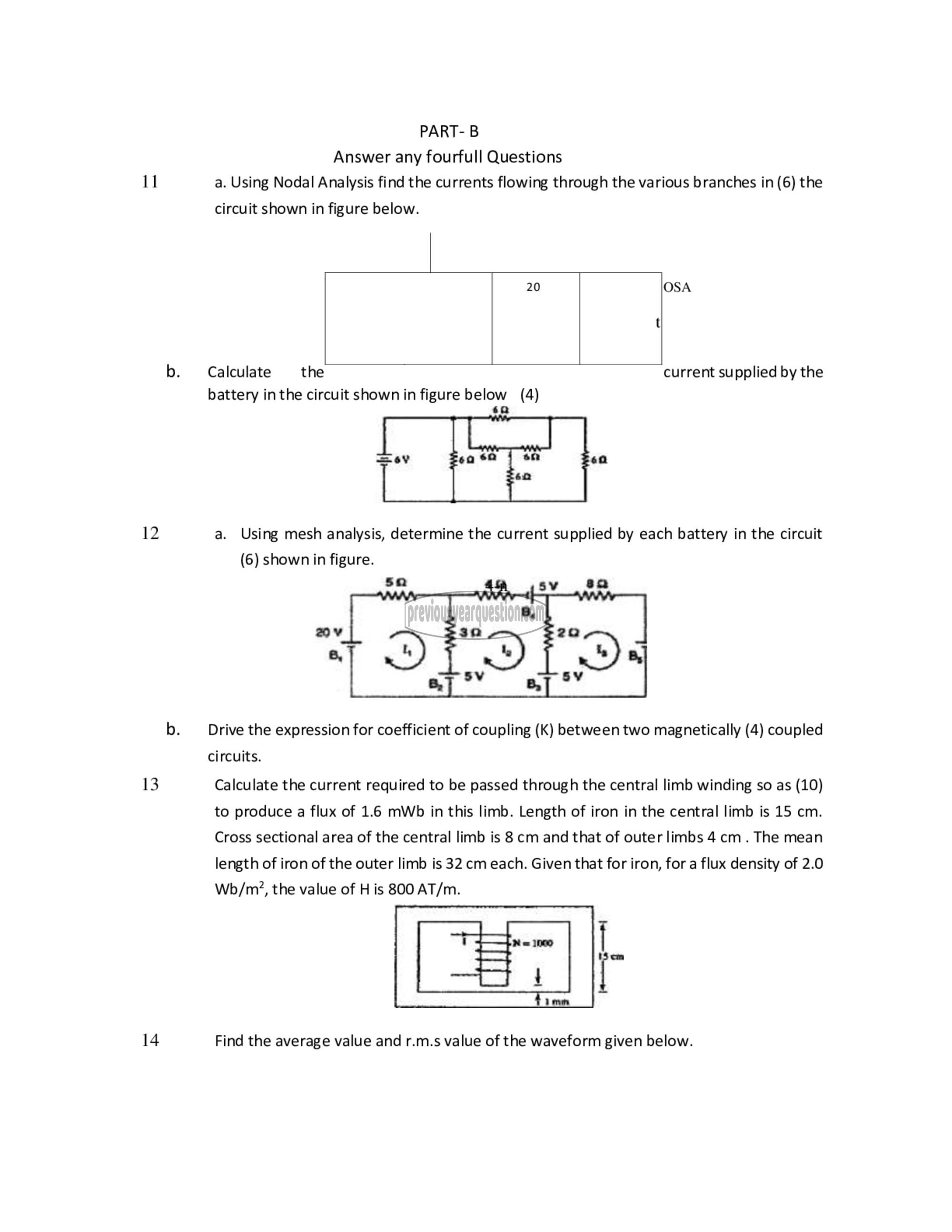 Question Paper - INTRODUCTION TO ELECTRICAL ENGINEERING-2