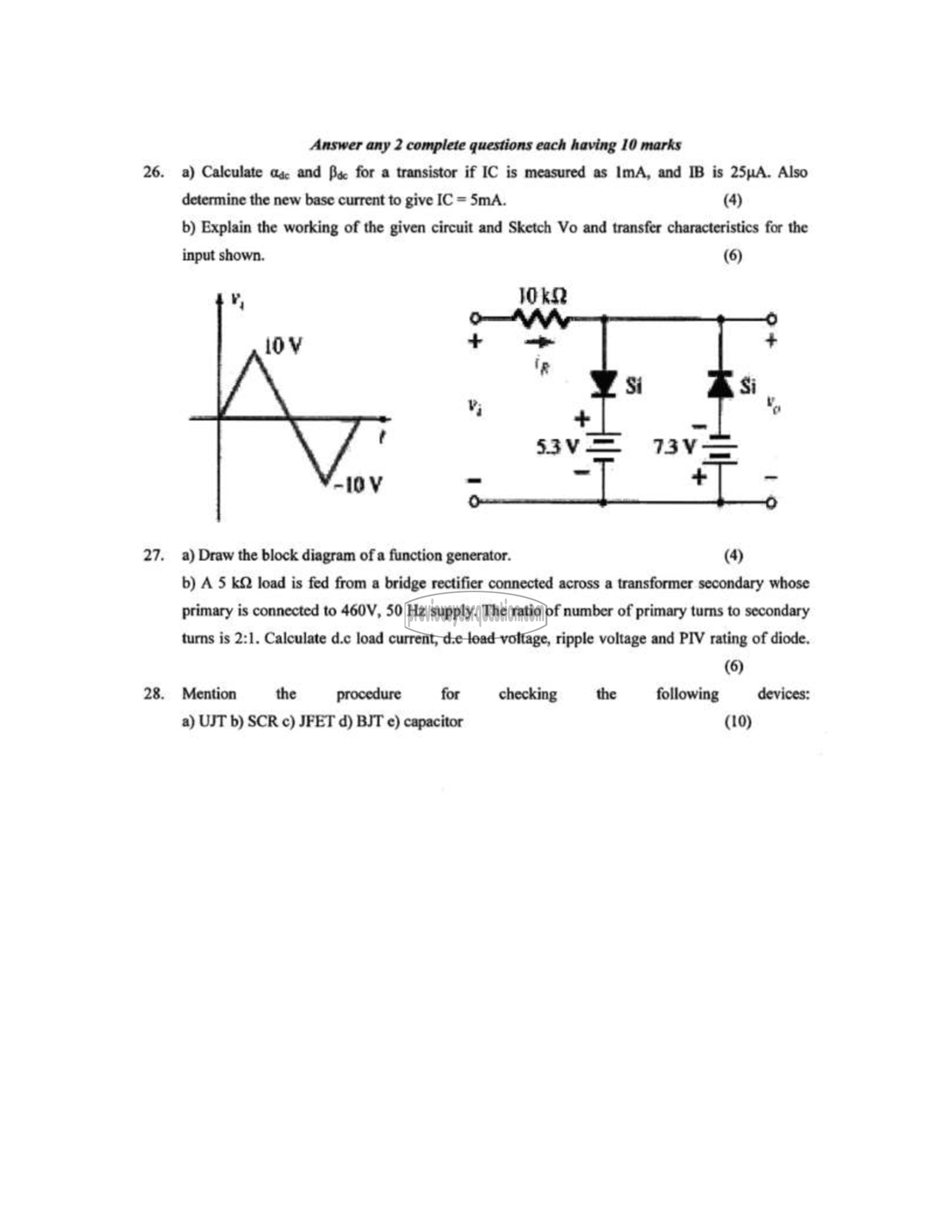 Question Paper - INTRODUCTION TO ELECTRONICS ENGINEERING-3