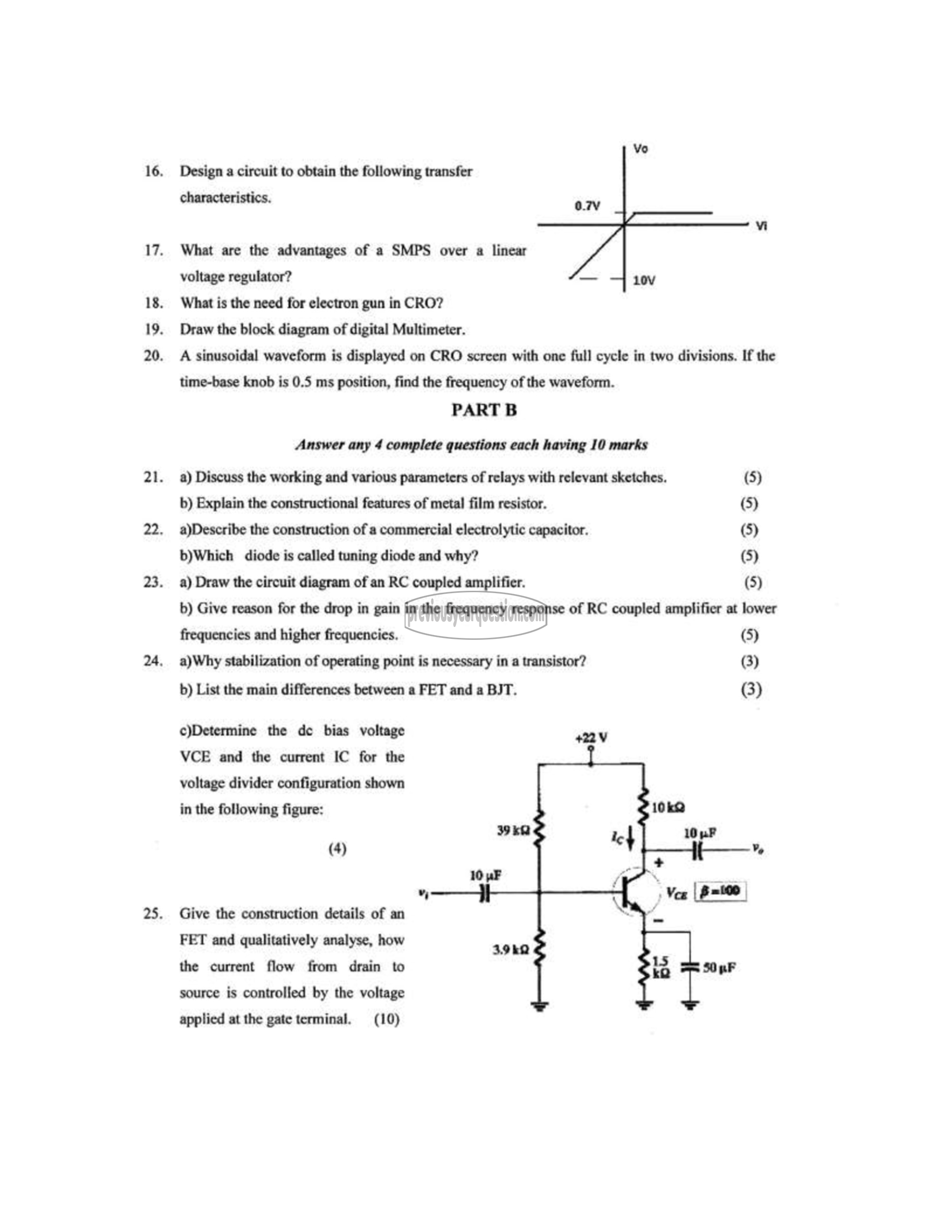 Question Paper - INTRODUCTION TO ELECTRONICS ENGINEERING-2