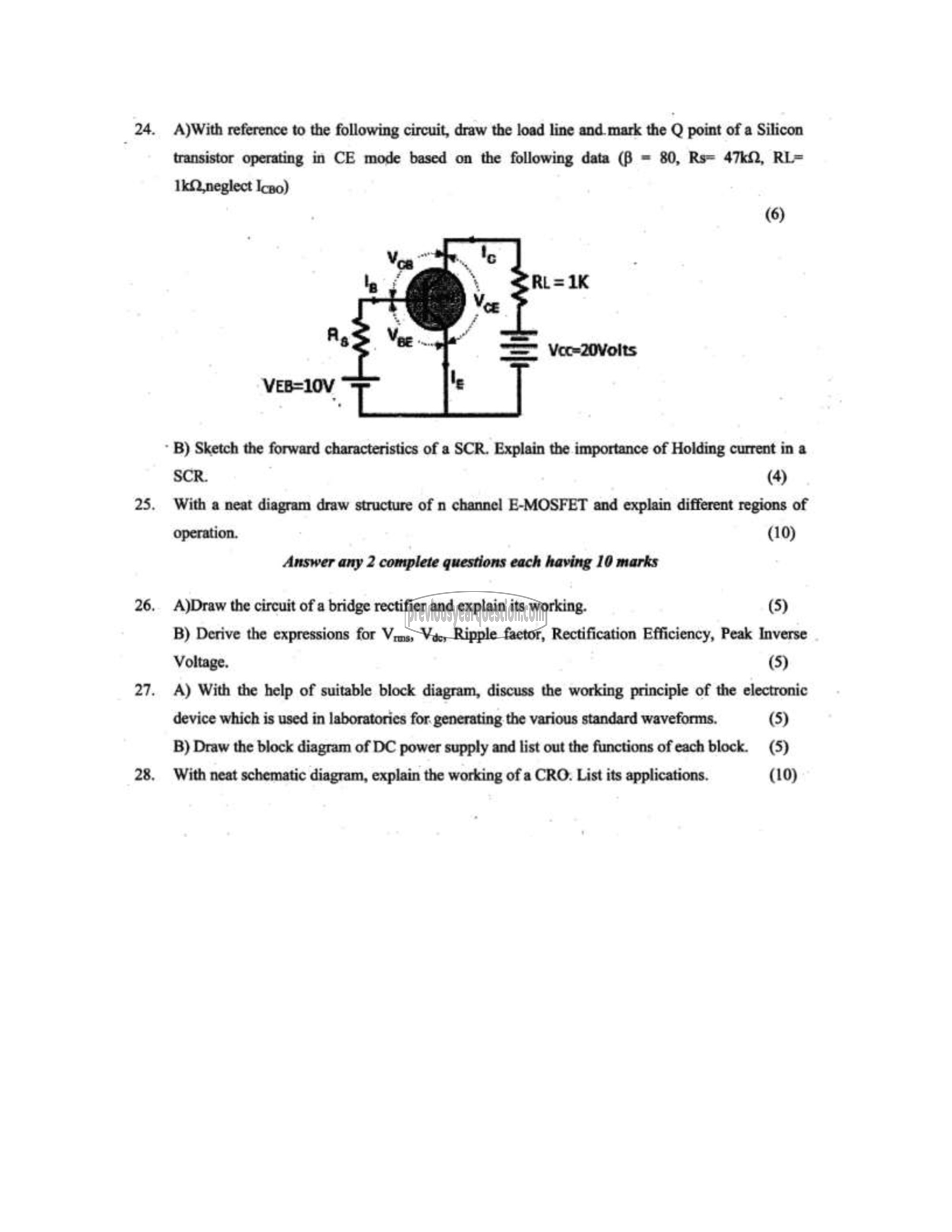 Question Paper - INTRODUCTION TO ELECTRONICS ENGINEERING-3