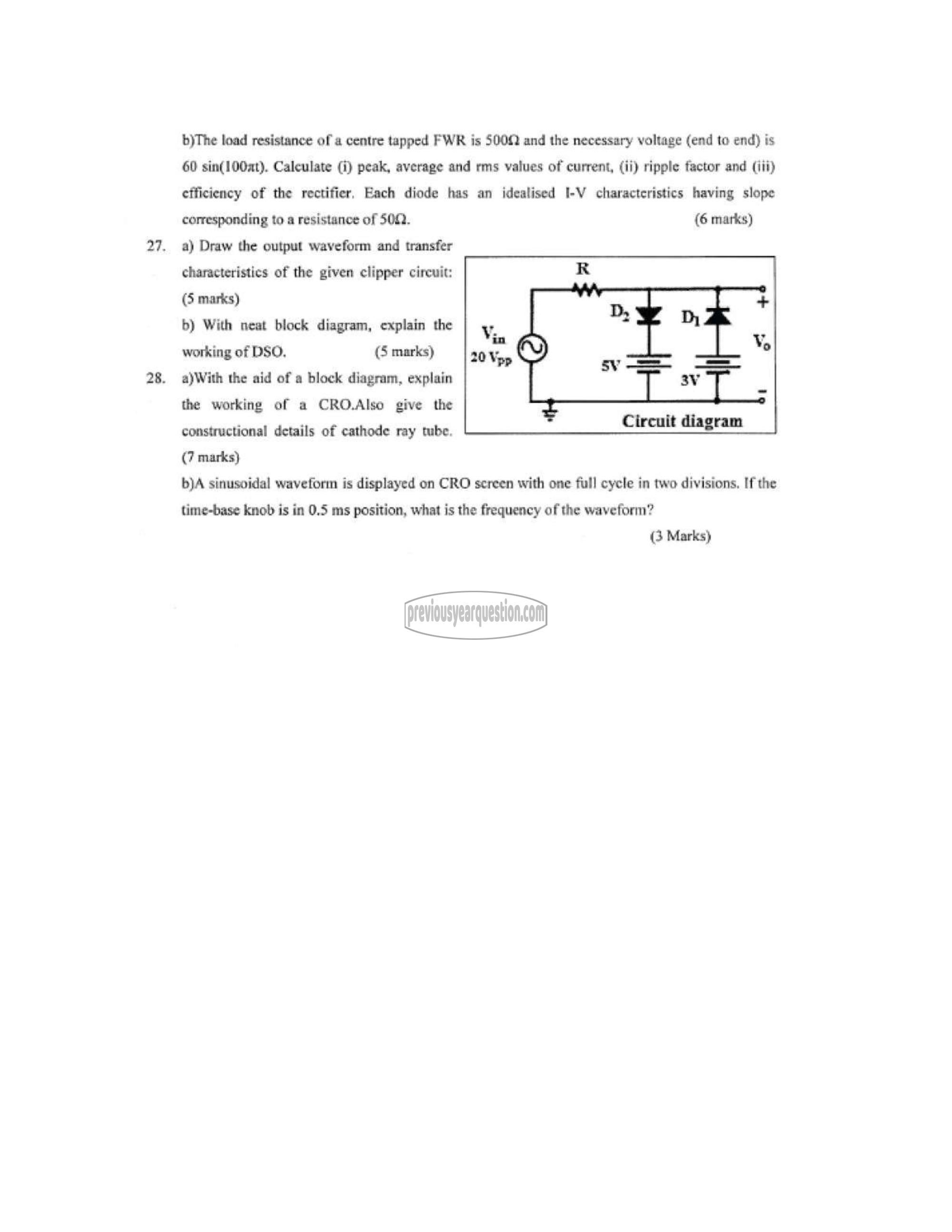 Question Paper - INTRODUCTION TO ELECTRONICS ENGINEERING-3