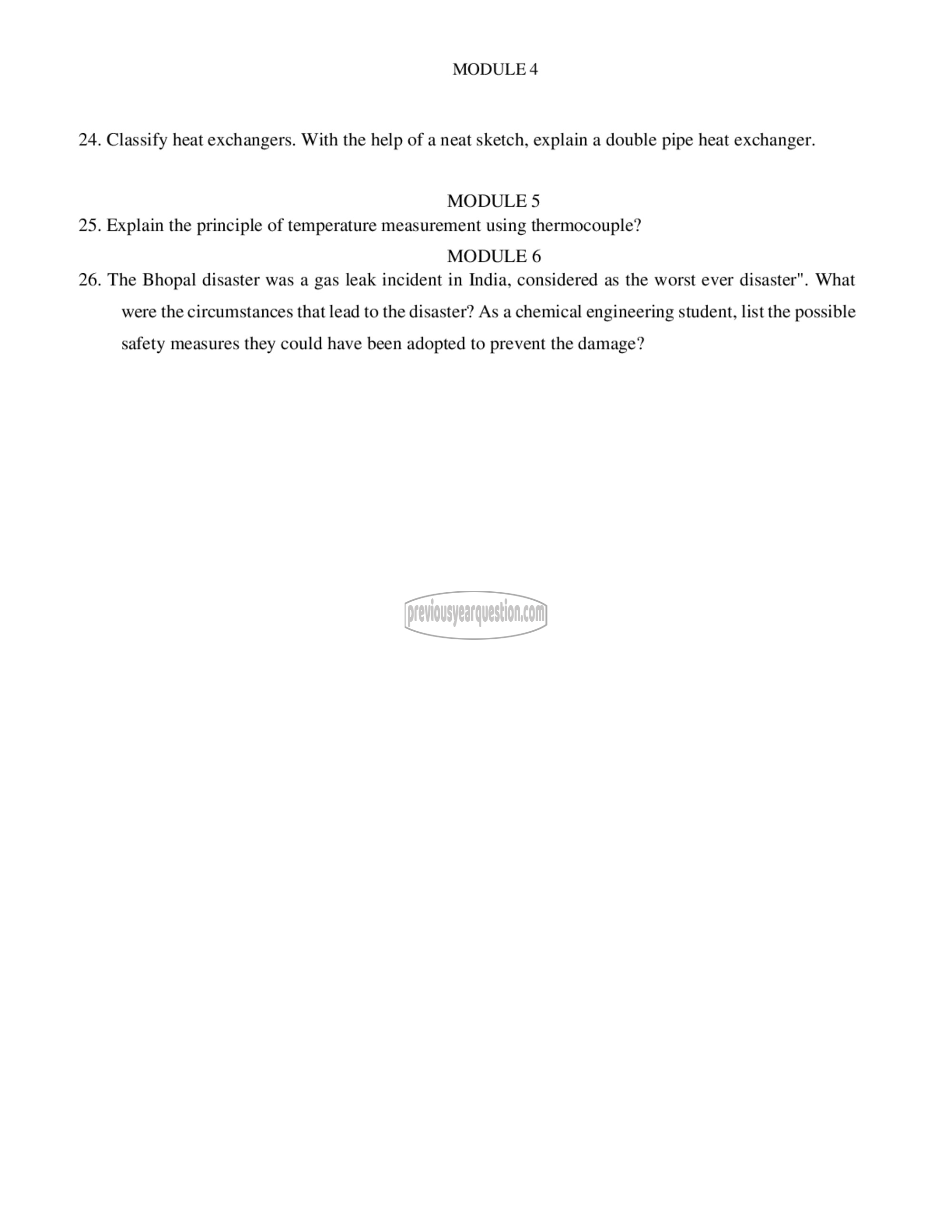 Question Paper - INTRODUCTION TO CHEMICAL ENGINEERING-3