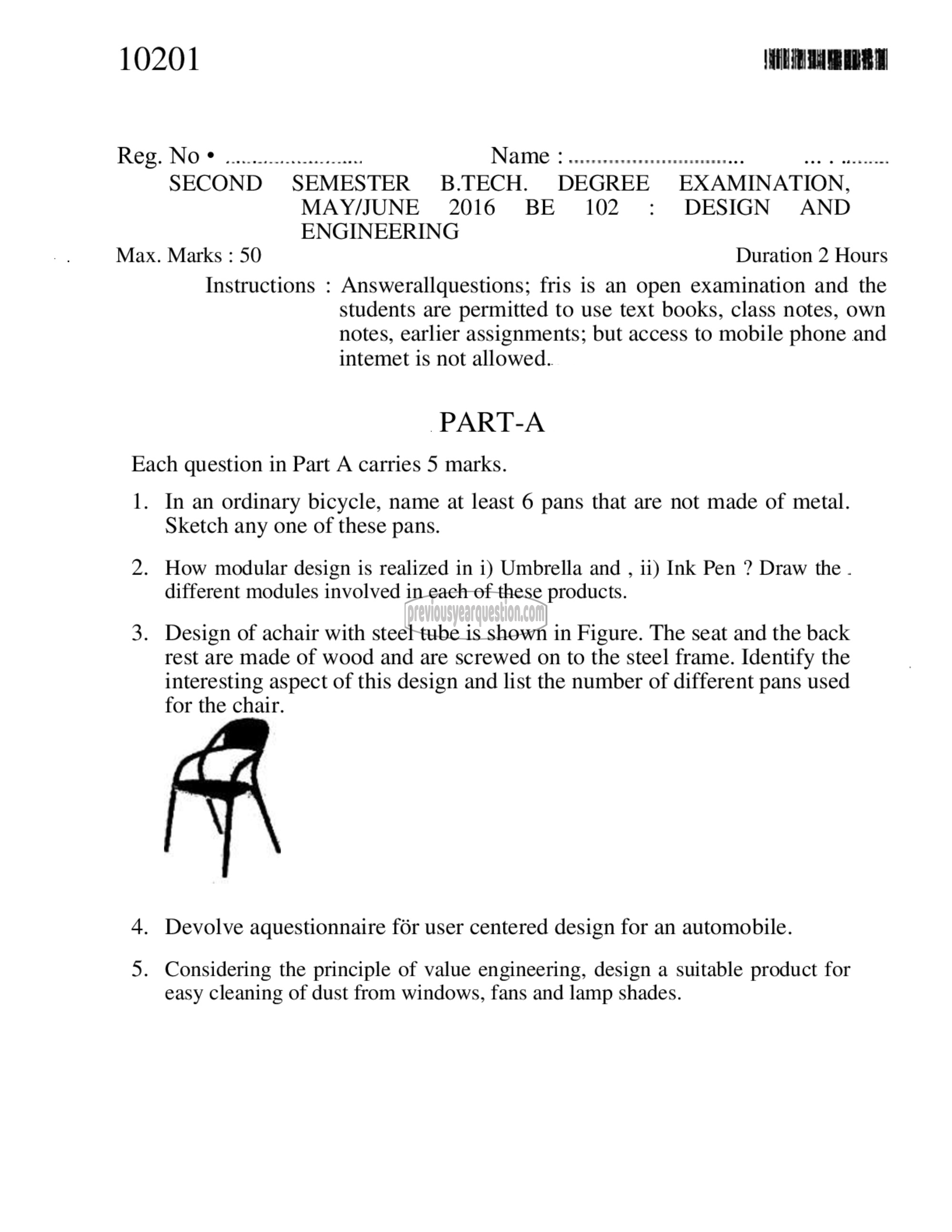 Question Paper - DESIGN AND ENGINEERING-1