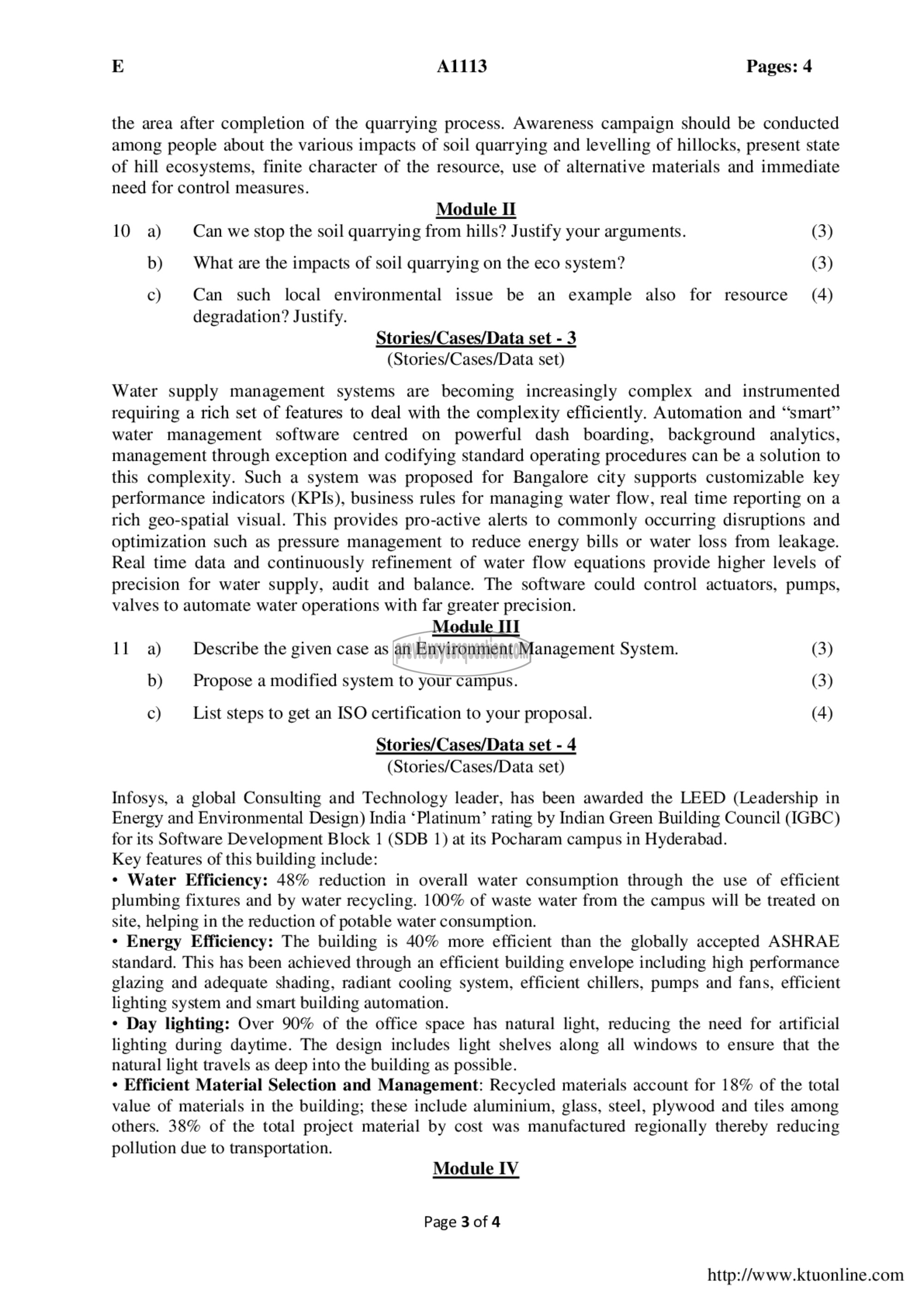 Question Paper - INTRODUCTION TO SUSTAINABLE ENGINEERING-3