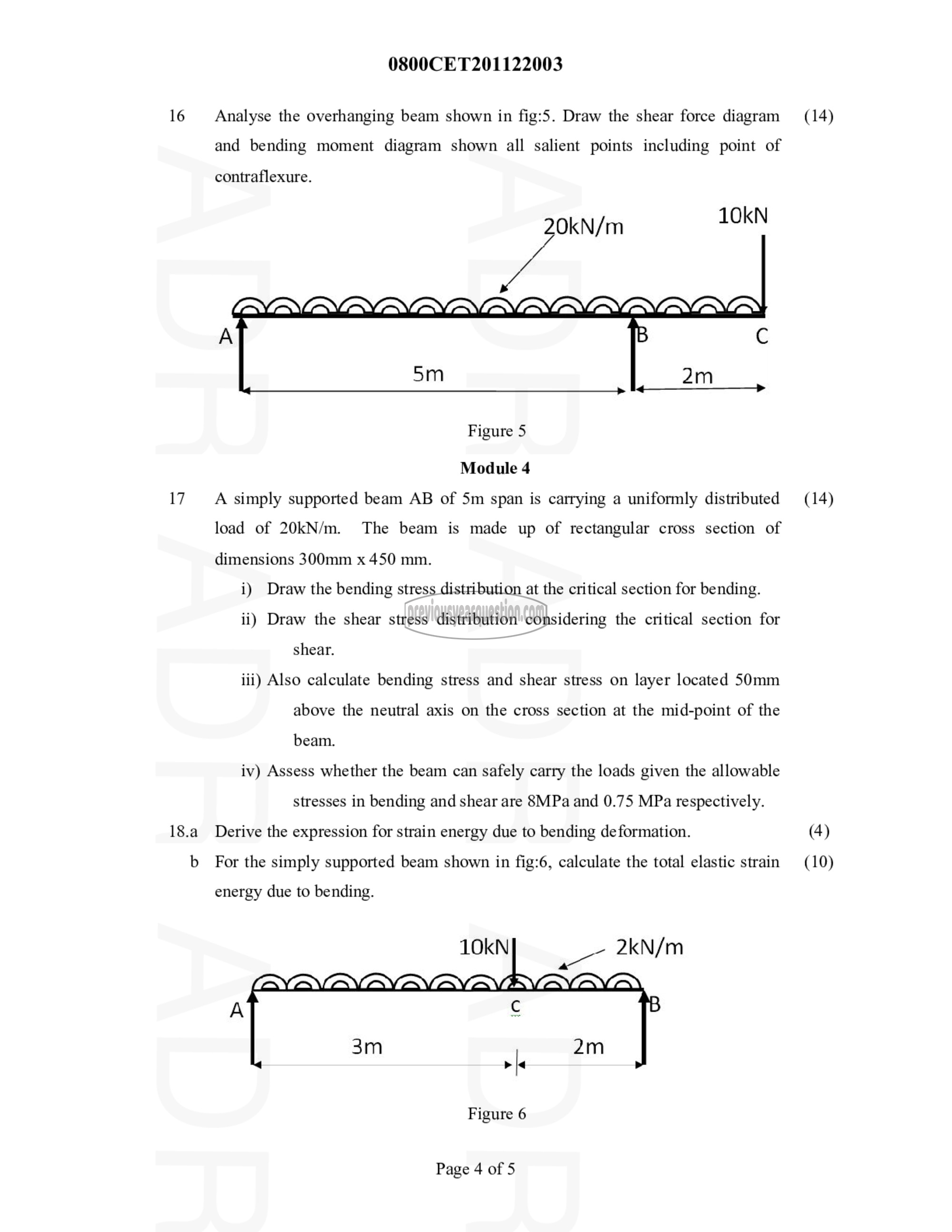 Question Paper - MECHANICS OF SOLIDS-4